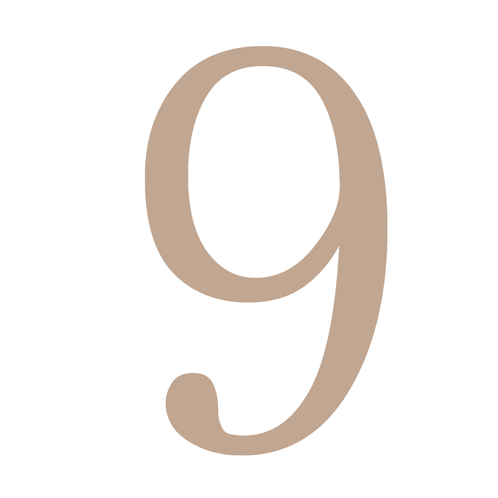 Vaessen Creative • Wooden number "9" 9cmx3mm