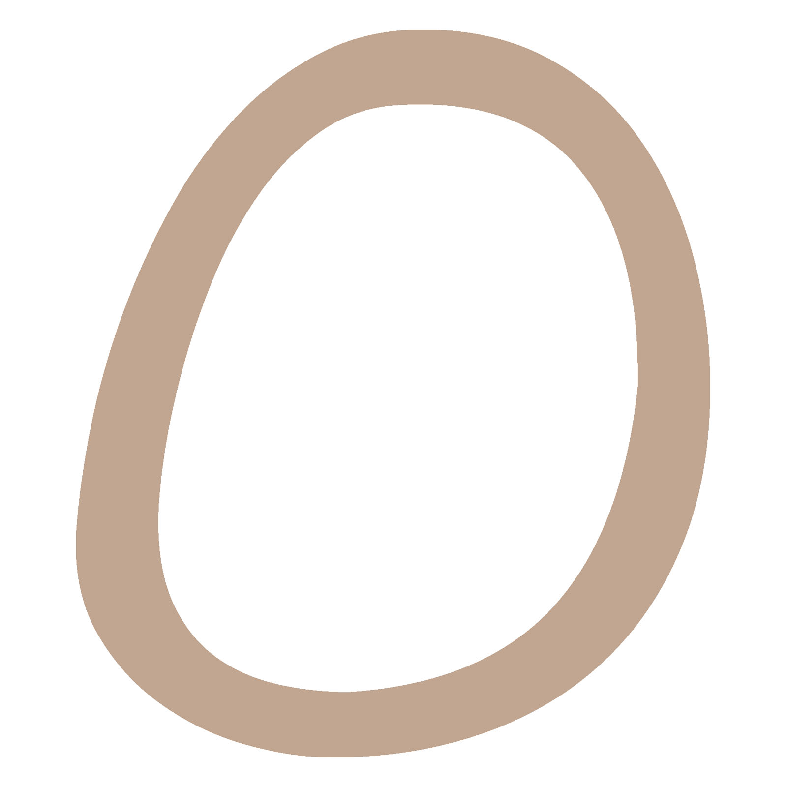Vaessen Creative • Wooden number "0" 2,5cmx3mm  