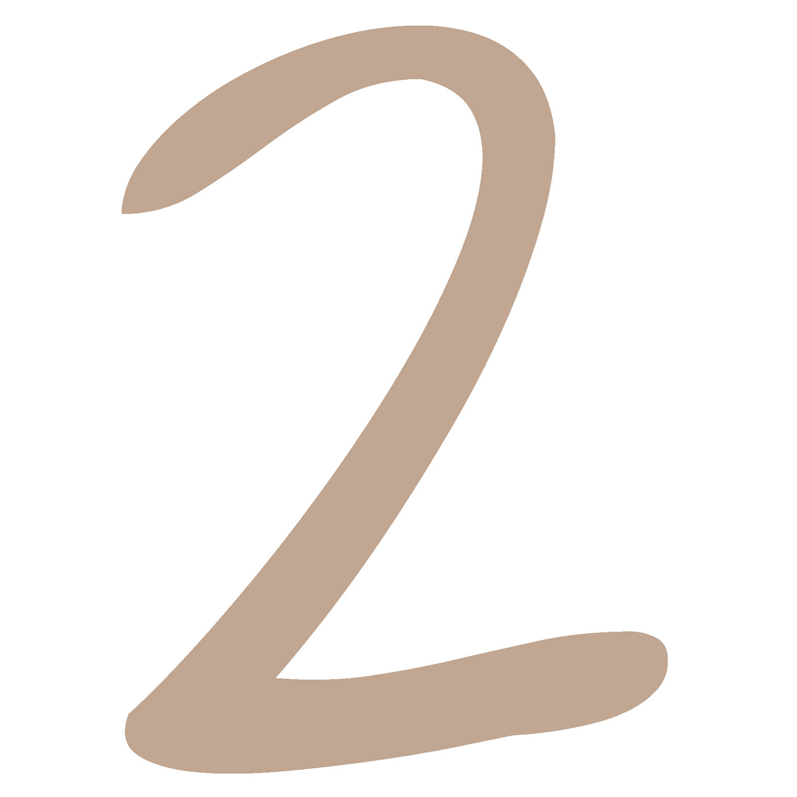 Vaessen Creative • Wooden number "2" 2,5cmx3mm 