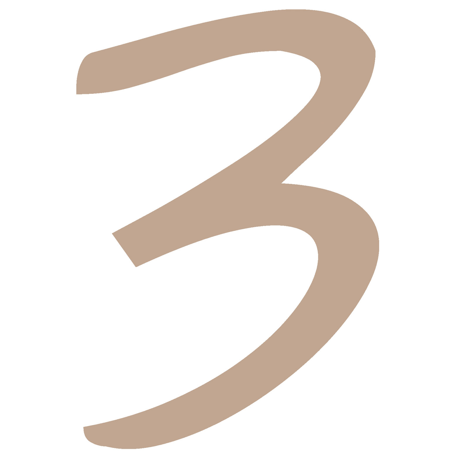 Vaessen Creative • Wooden number "3" 2,5cmx3mm 