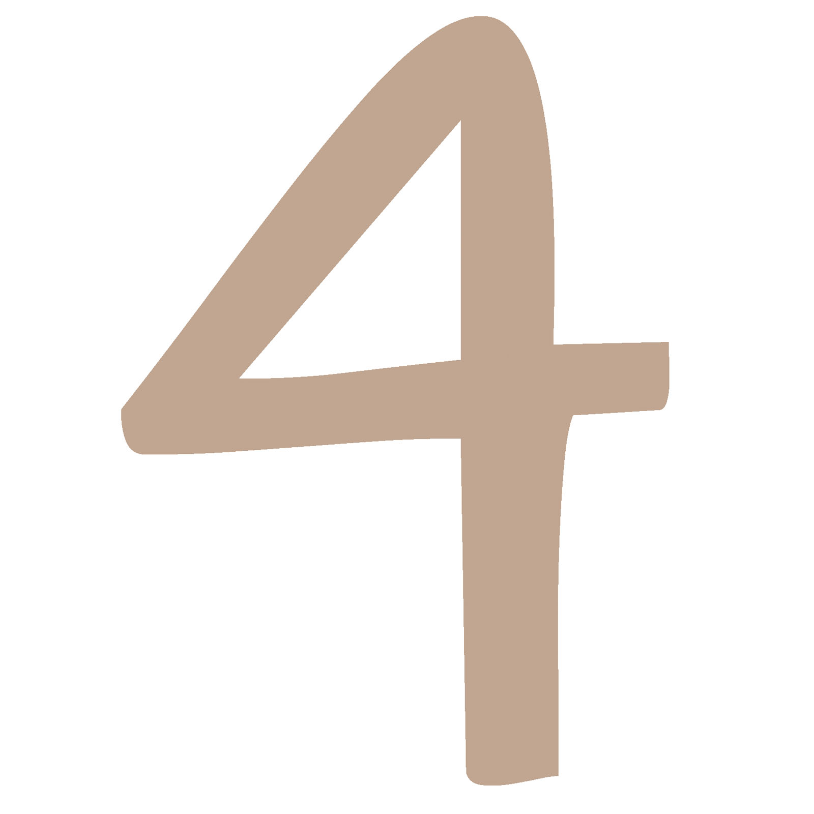 Vaessen Creative • Wooden number "4" 2,5cmx3mm  