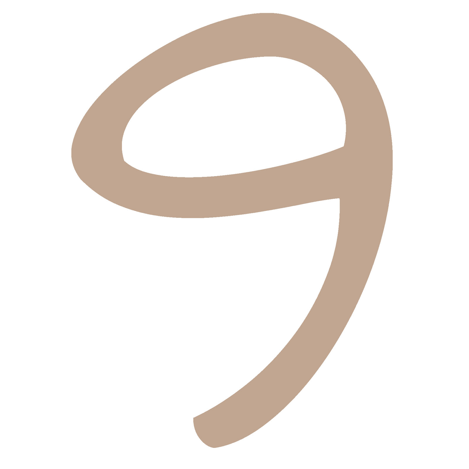 Vaessen Creative • Wooden number "9" 2,5cmx3mm 
