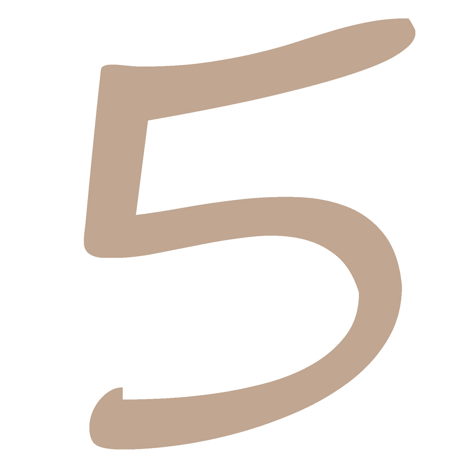 Vaessen Creative • Wooden number "5" 3,7cmx3mm