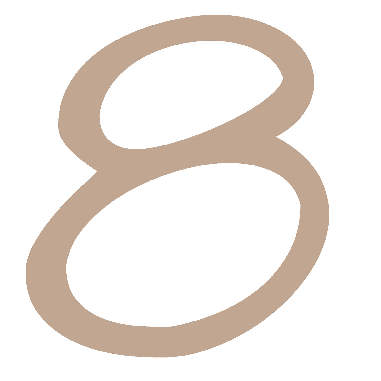 Vaessen Creative • Wooden number "8" 3,7cmx3mm