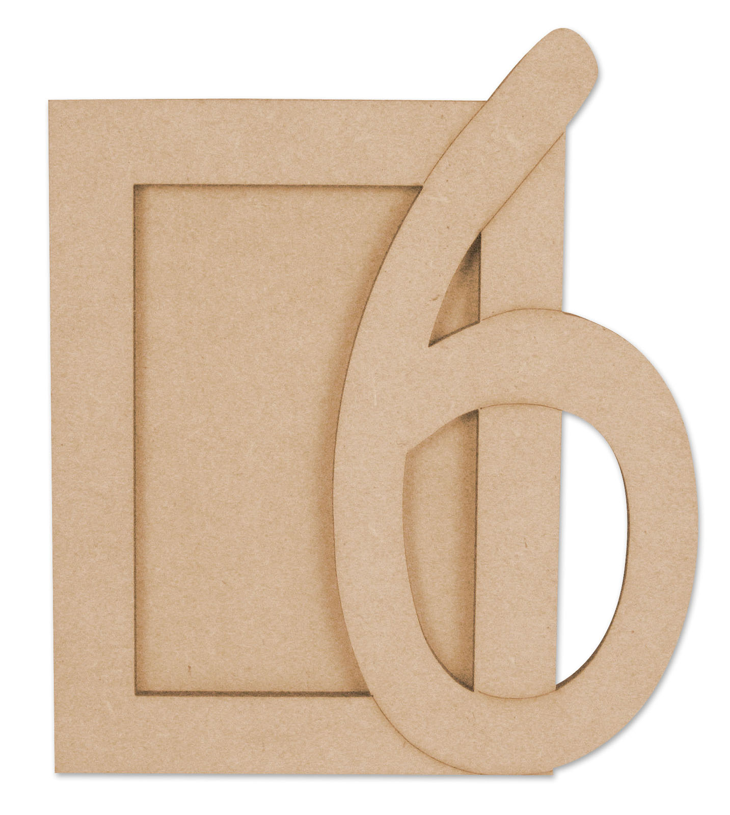 Vaessen Creative • MDF Photo frame number standing 6