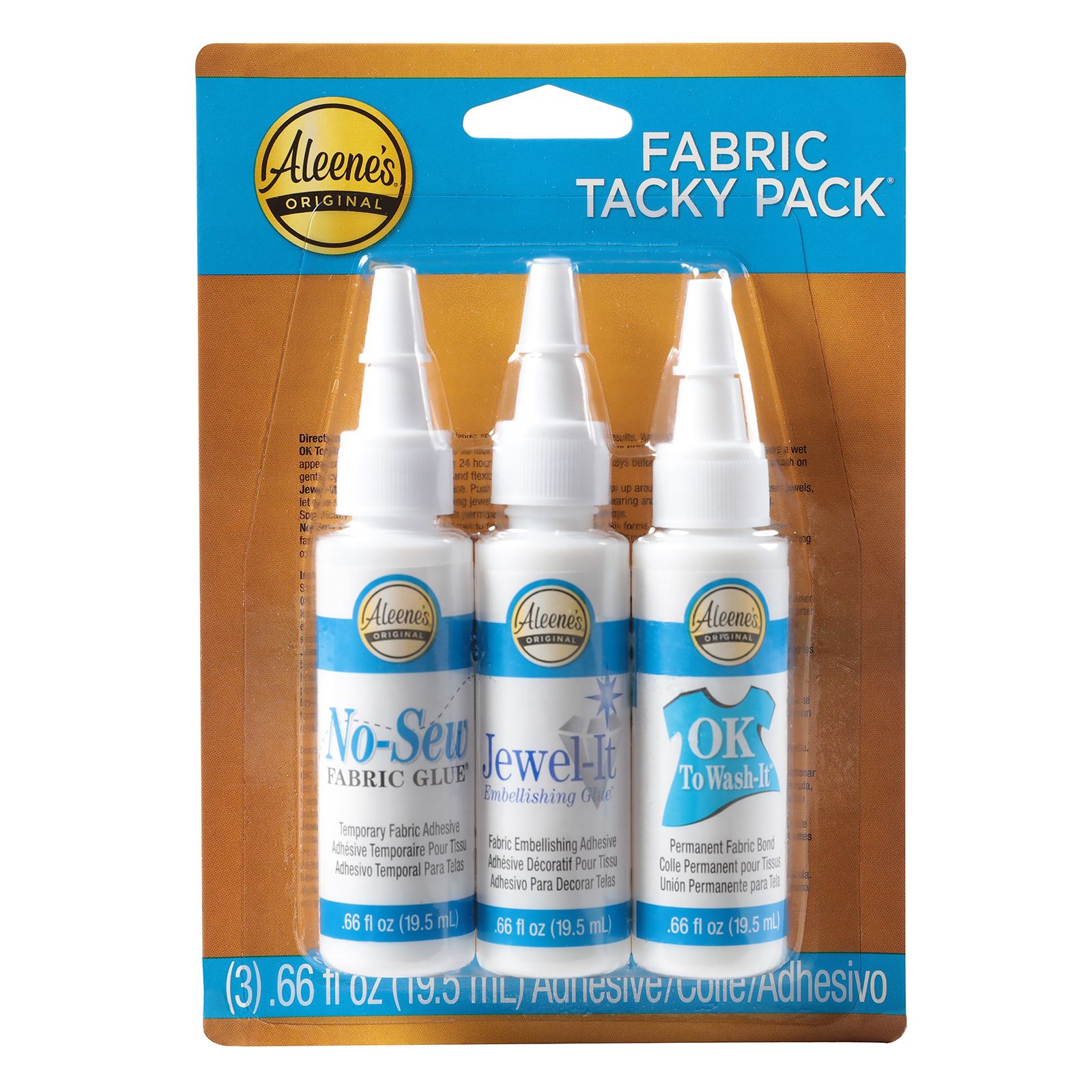 Aleene's • Fabric tacky glue trial pack 3pcs