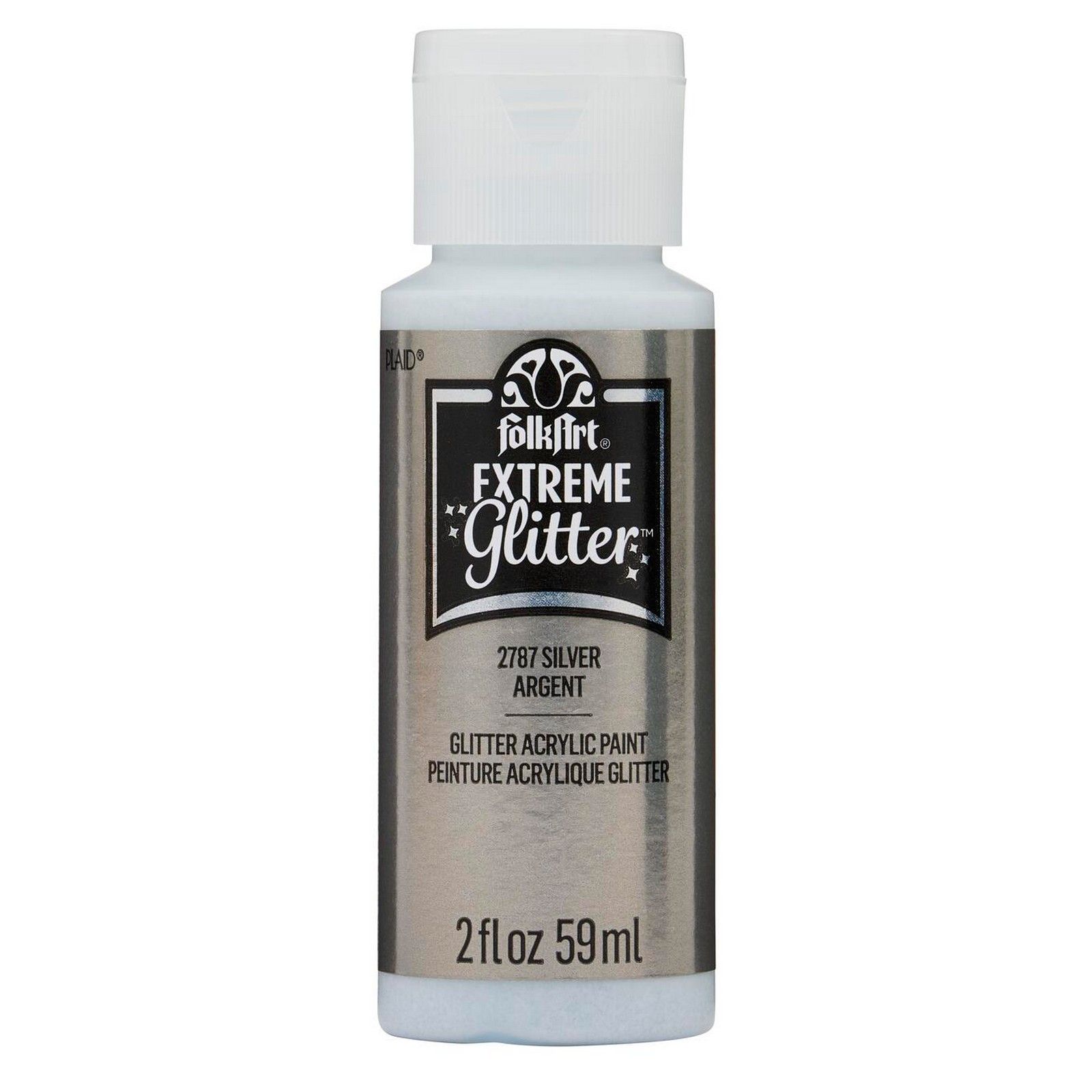 Folkart • Extreme Glitter Acrylic Paint Silver 59ml