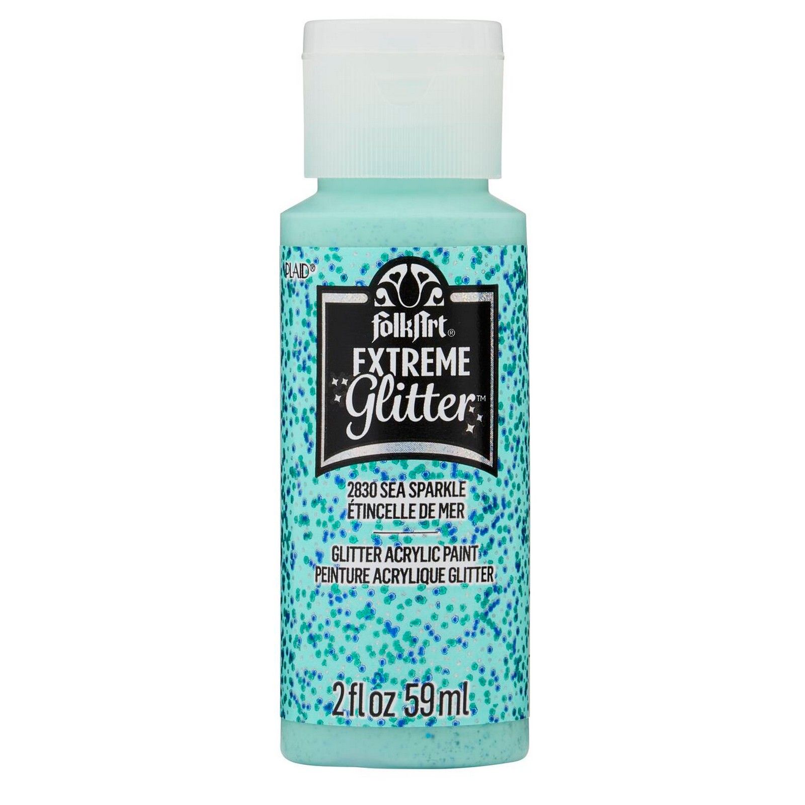 Folkart • Extreme Glitter Acrylic Paint Sea Sparkle 59ml