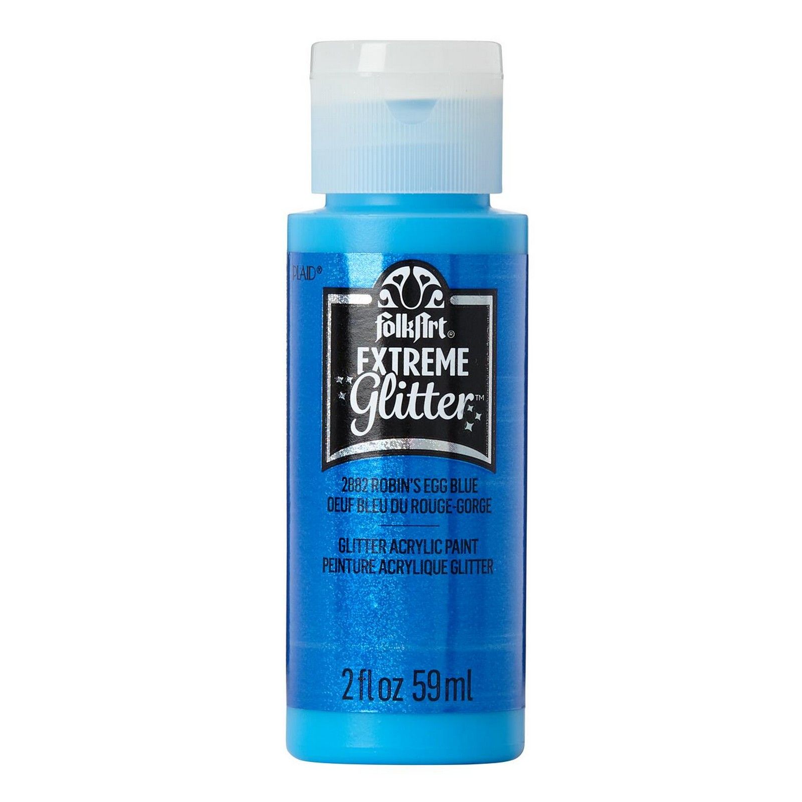 Folkart • Extreme Glitter Acrylic Paint Robin's Egg Blue 59ml