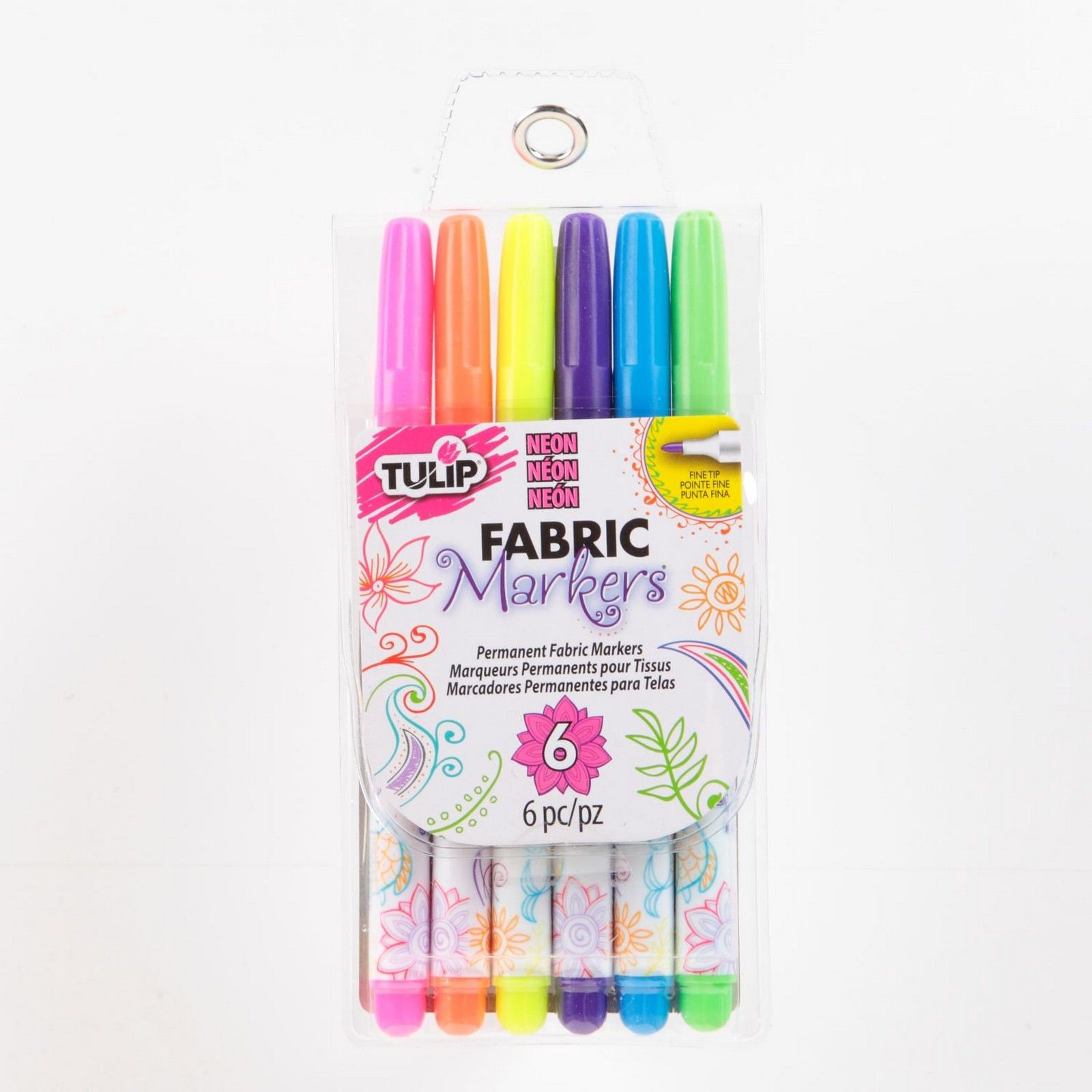 Tulip • Fabric markers fine Neon 6pcs