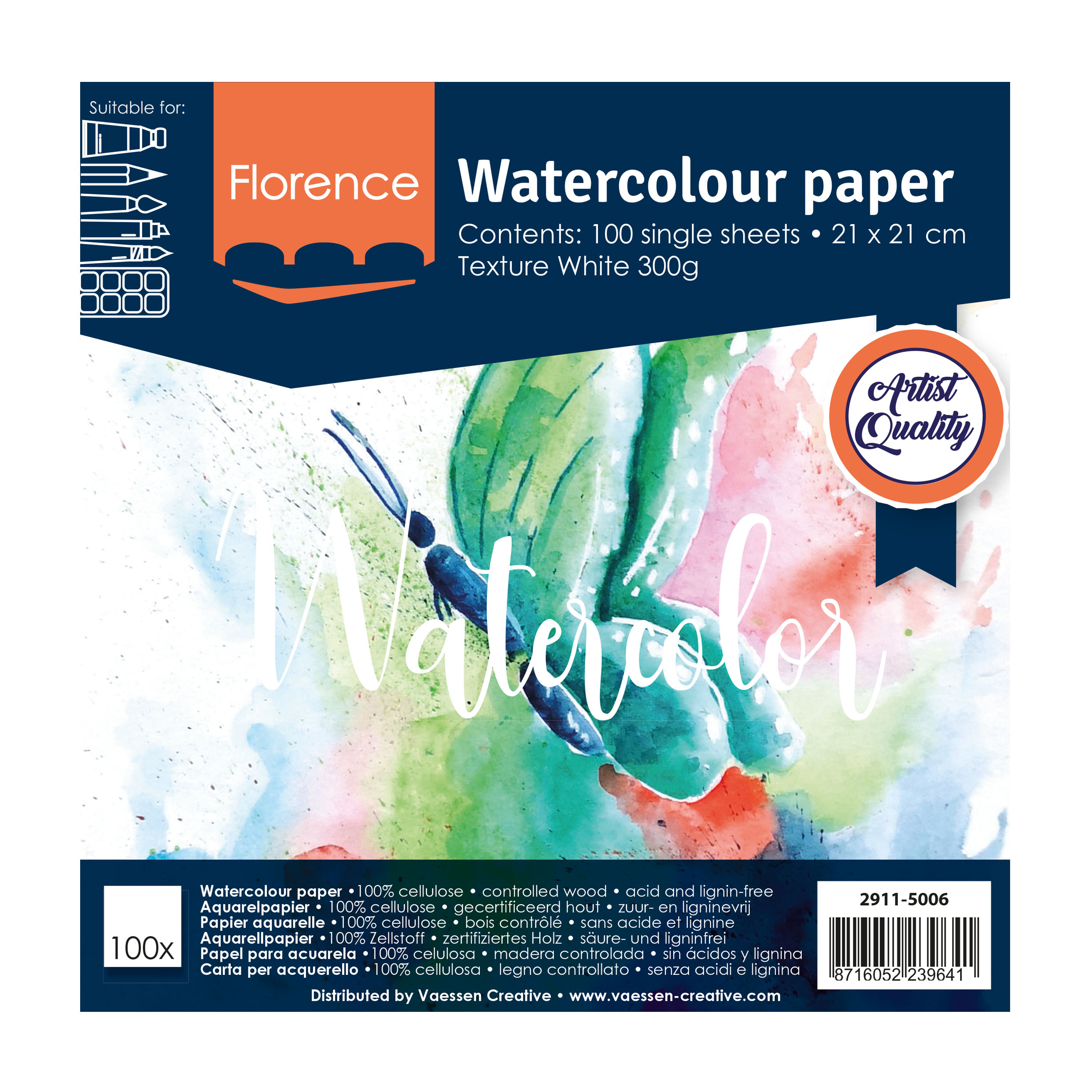 Florence • Watercolour Paper Texture 300g White