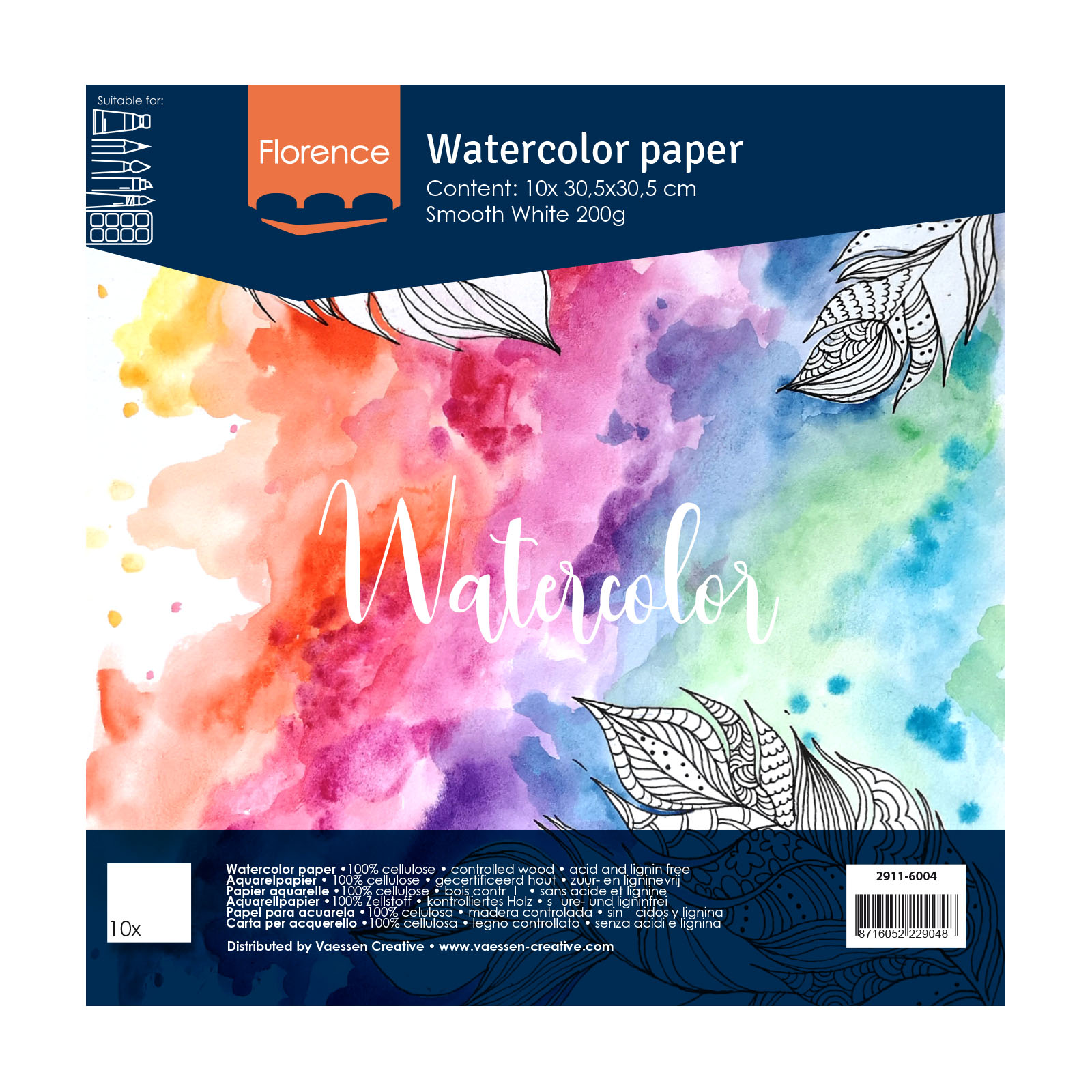 Florence • Watercolour Paper Smooth 200g White
