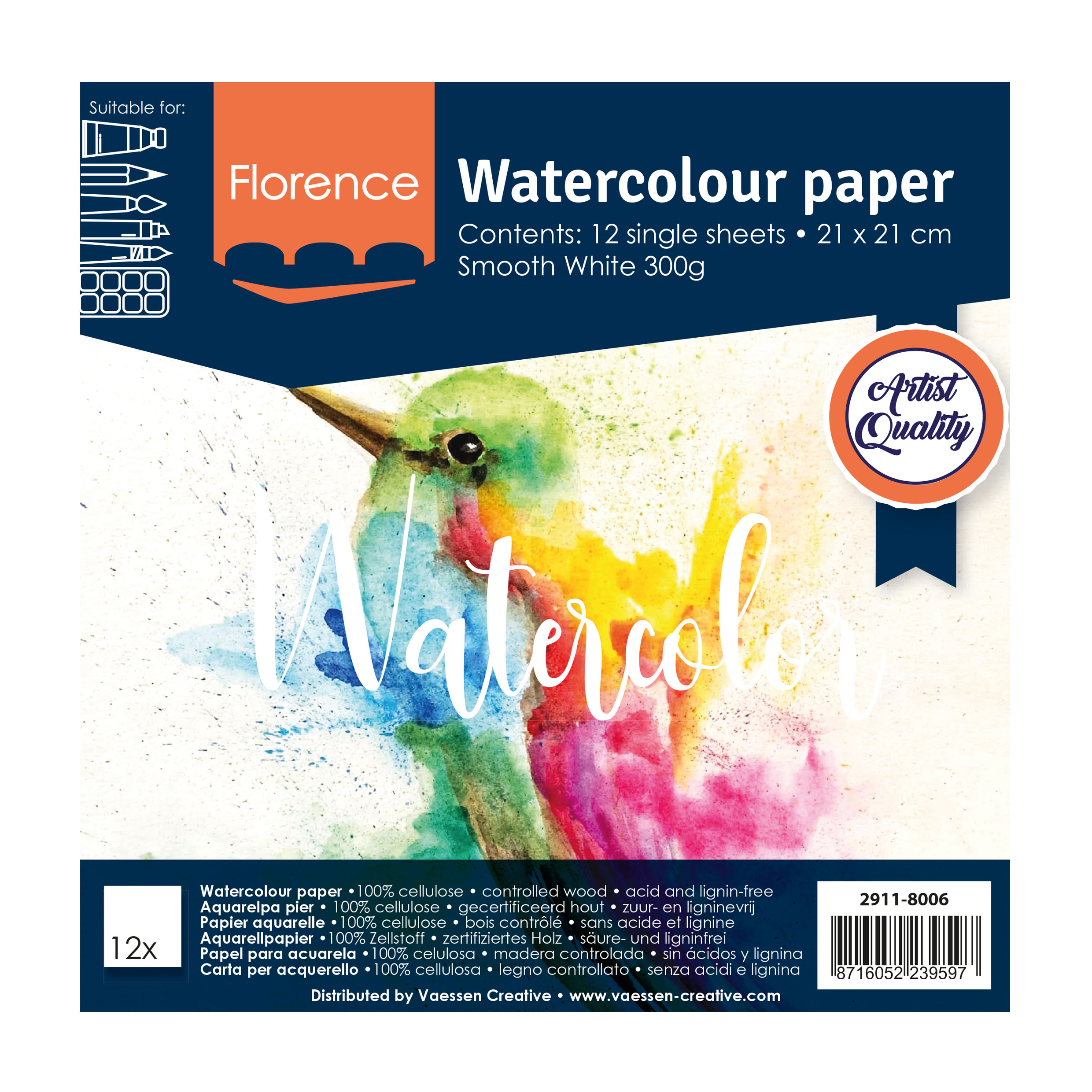 Florence • Aquarelpapier 300g Glad White