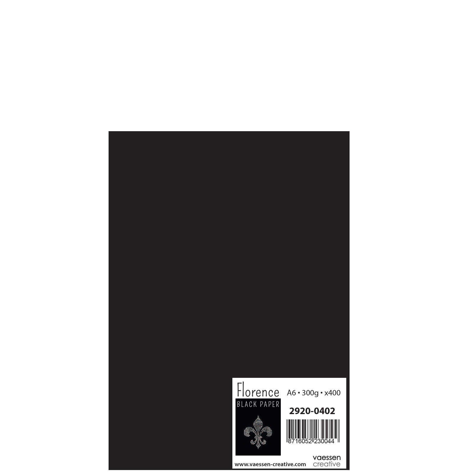 Florence • Cardstock Paper Smooth A6 300g Black 400pcs