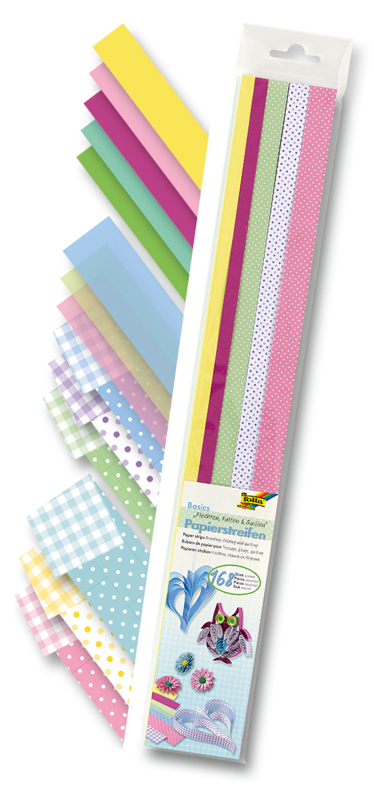 Folia • Paper stripes x168 assorted Basic