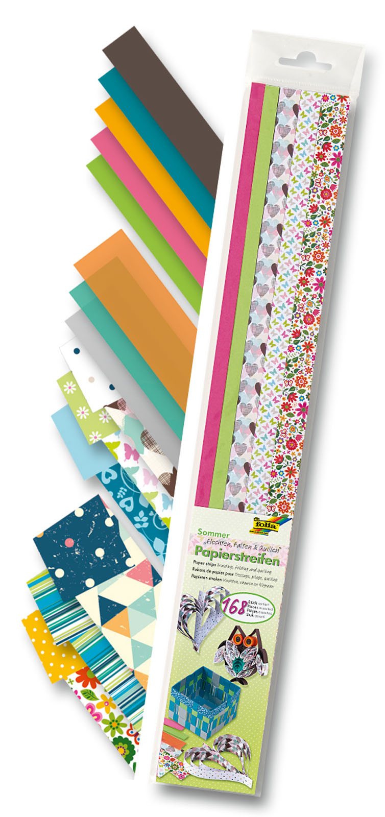 Folia • Paper stripes x168 assorted Summer