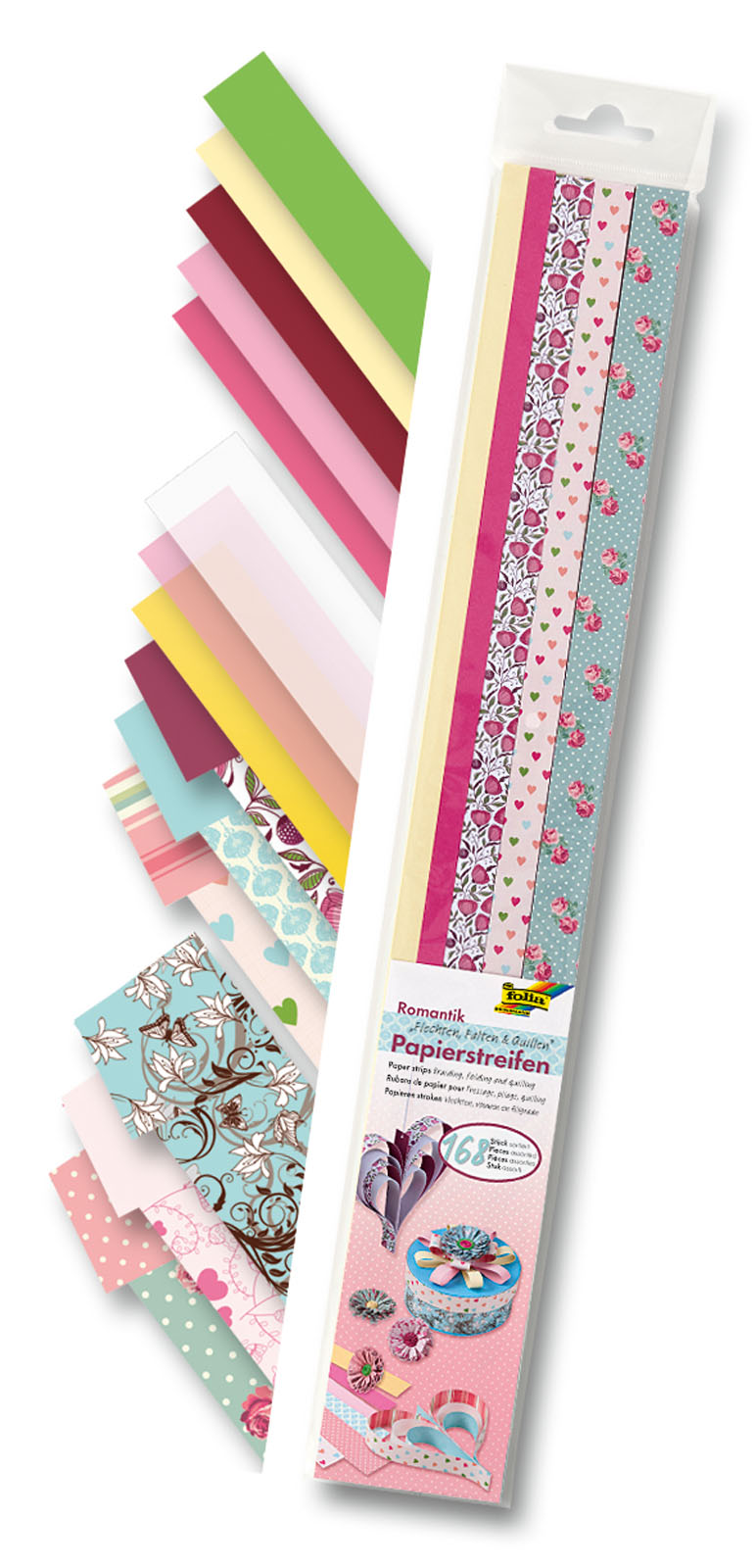 Folia • Paper stripes x168 assorted Romantic