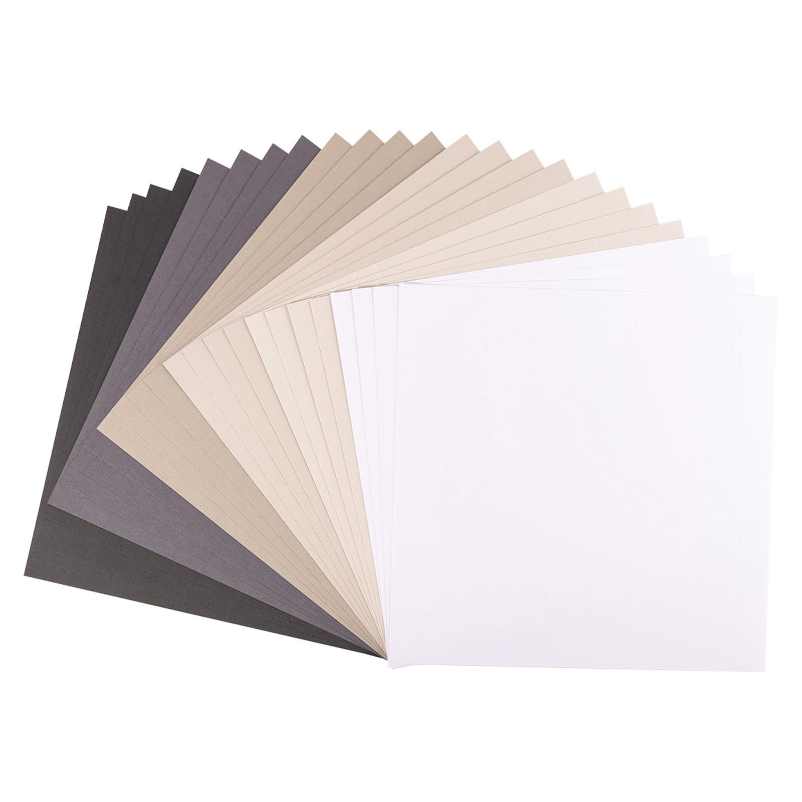 Florence • Papier Cartonné 216g Texture 30,5x30,5cm Noir 24x