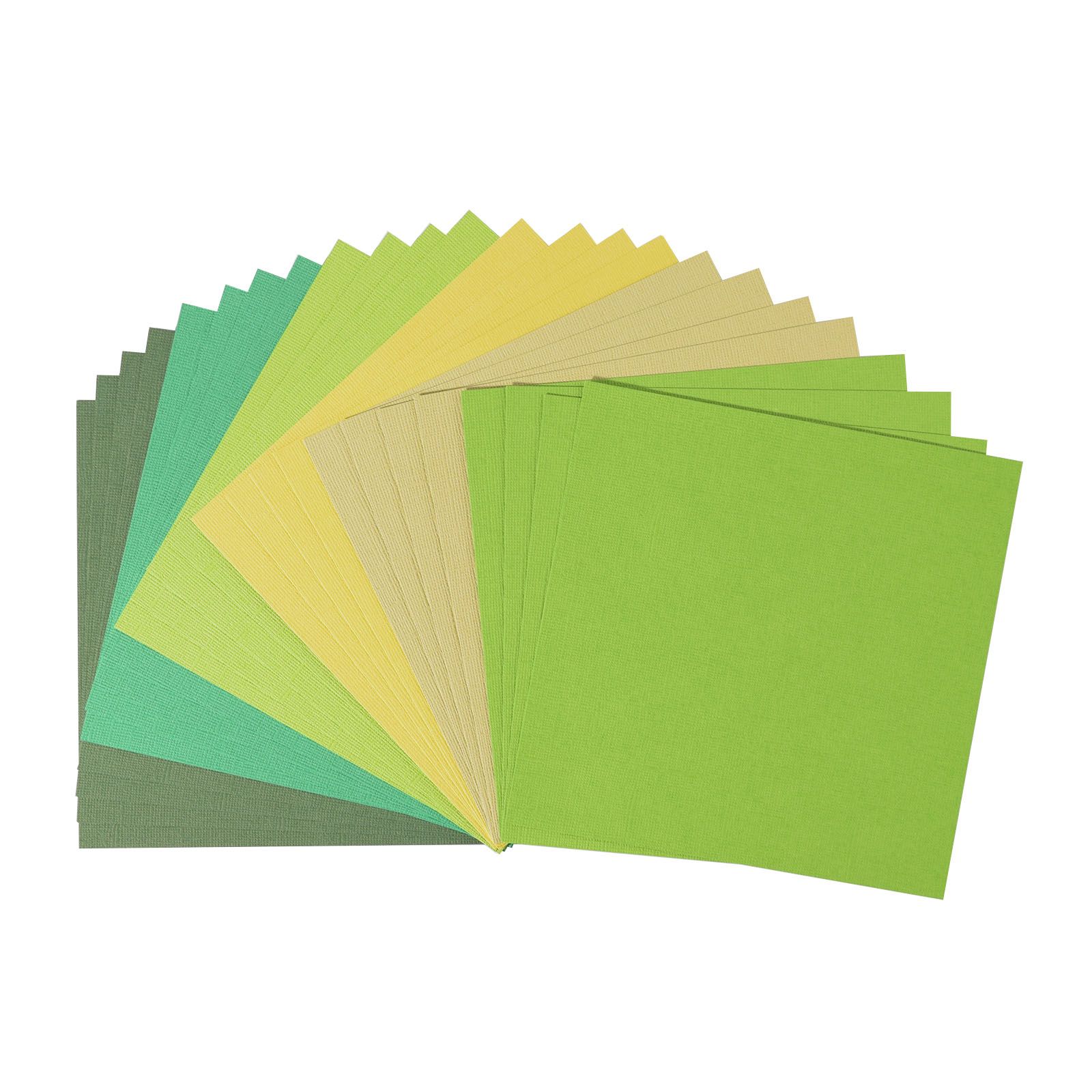 Florence • Cardstock Paper Texture Multipack 6x6" Green