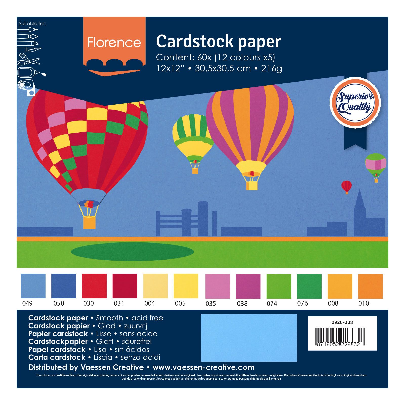 Florence • Cardstock Paper 216g Smooth 10x