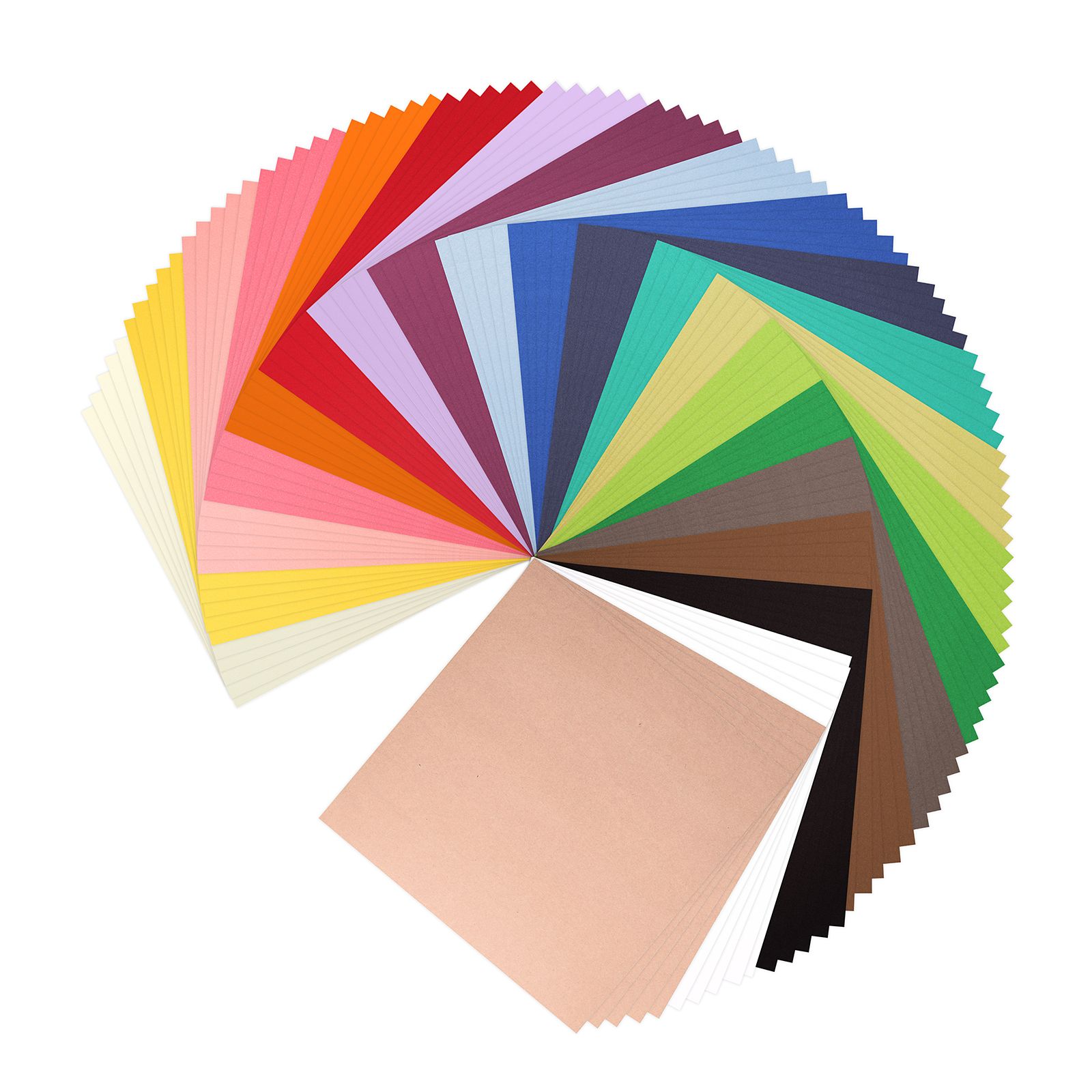  Florence • Papier Cartonné 216g Lisse 30,5x30,5cm Couleurs Assorties 100x