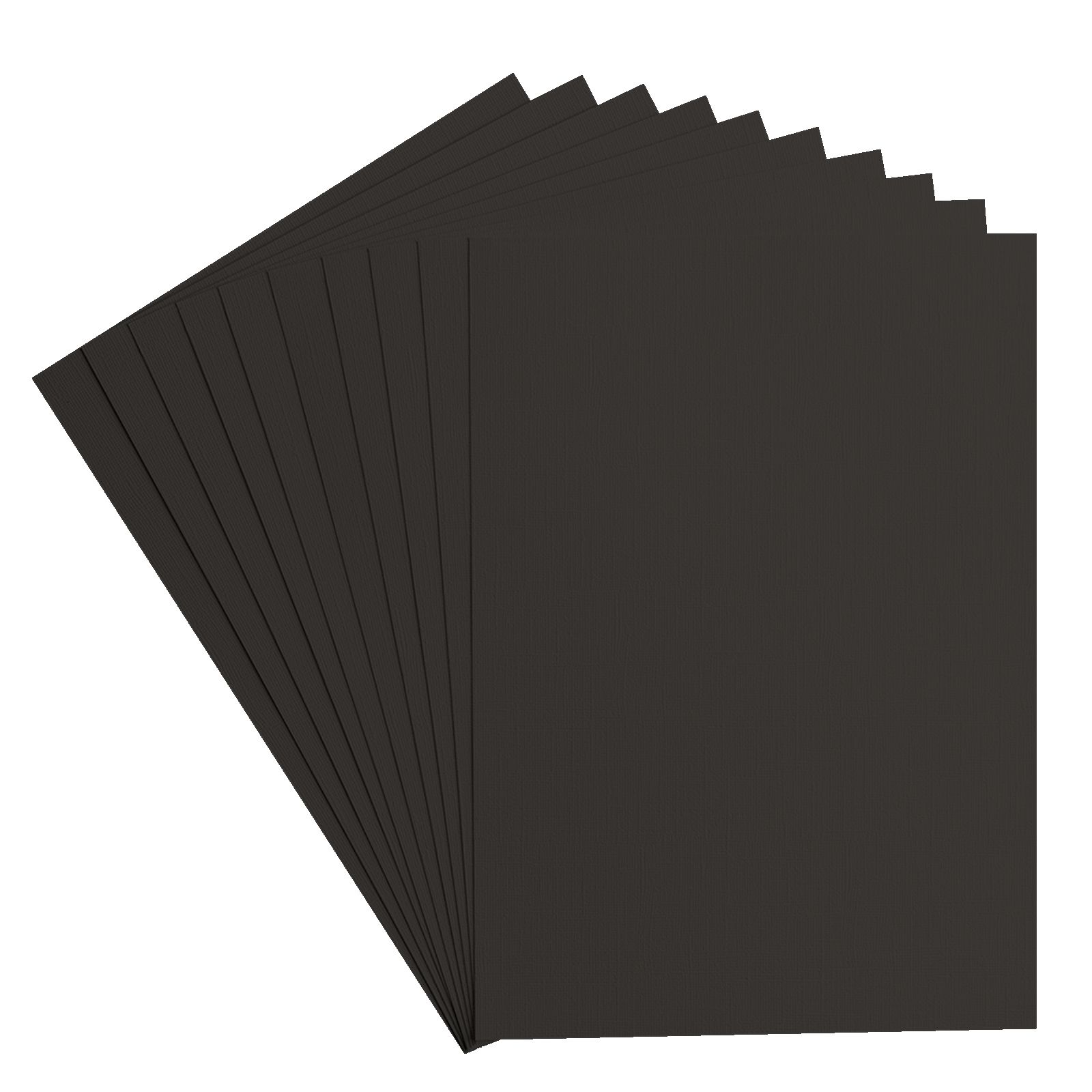 Florence • Papier Cartonné 216g Texturé A4 Noir 10x