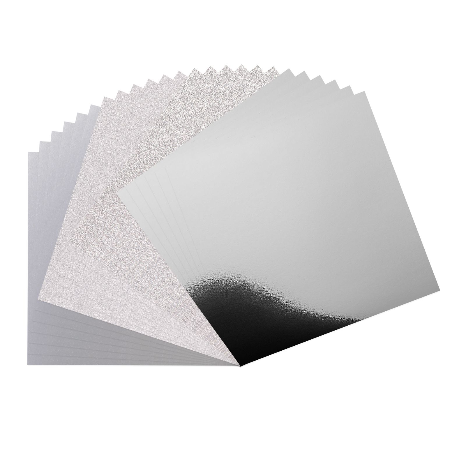 Vaessen Creative • Tonkarton 250g Textur 30,5x30,5cm Luxury Silver 24x