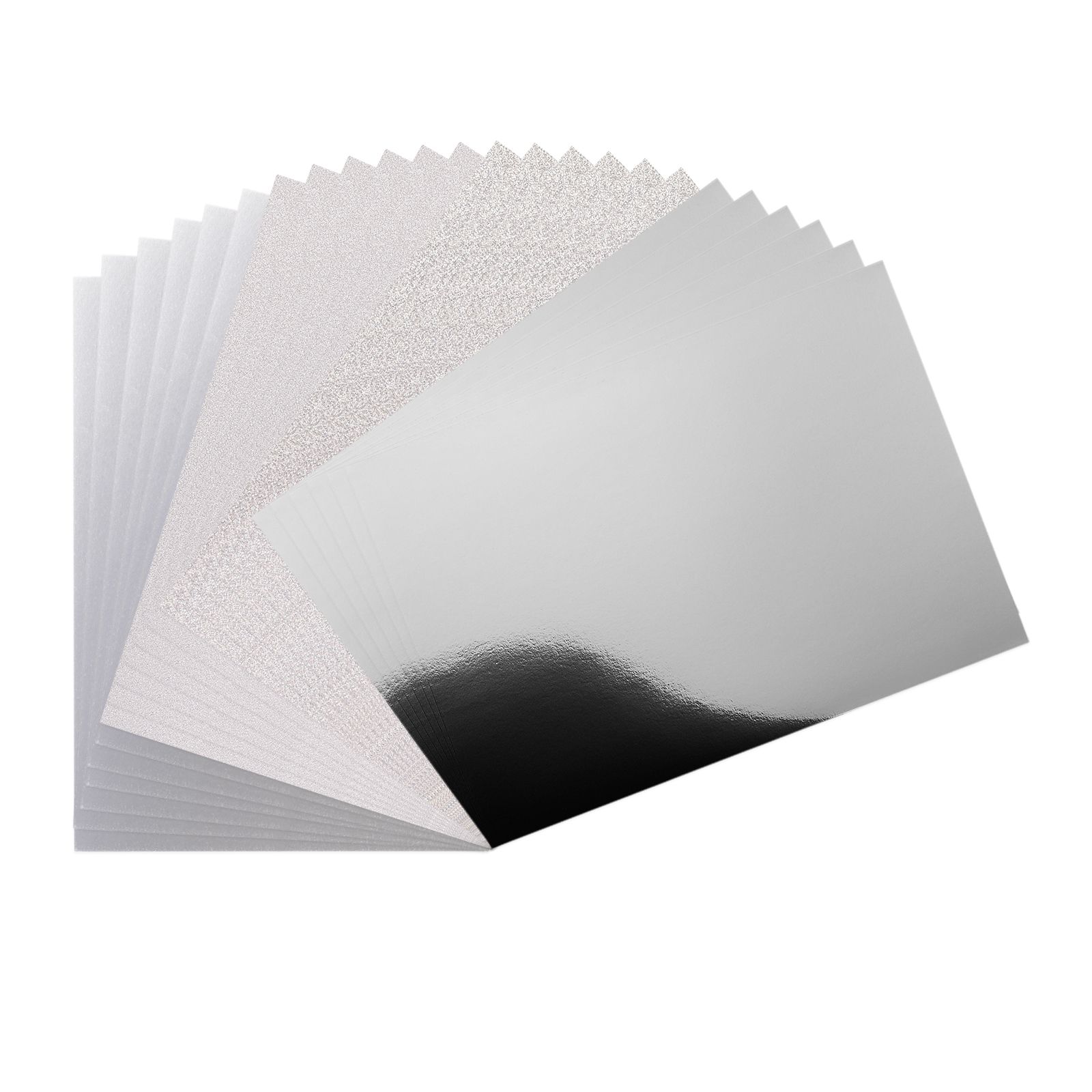 Vaessen Creative • Tonkarton 250g Textur A4 Luxury Silver 24x