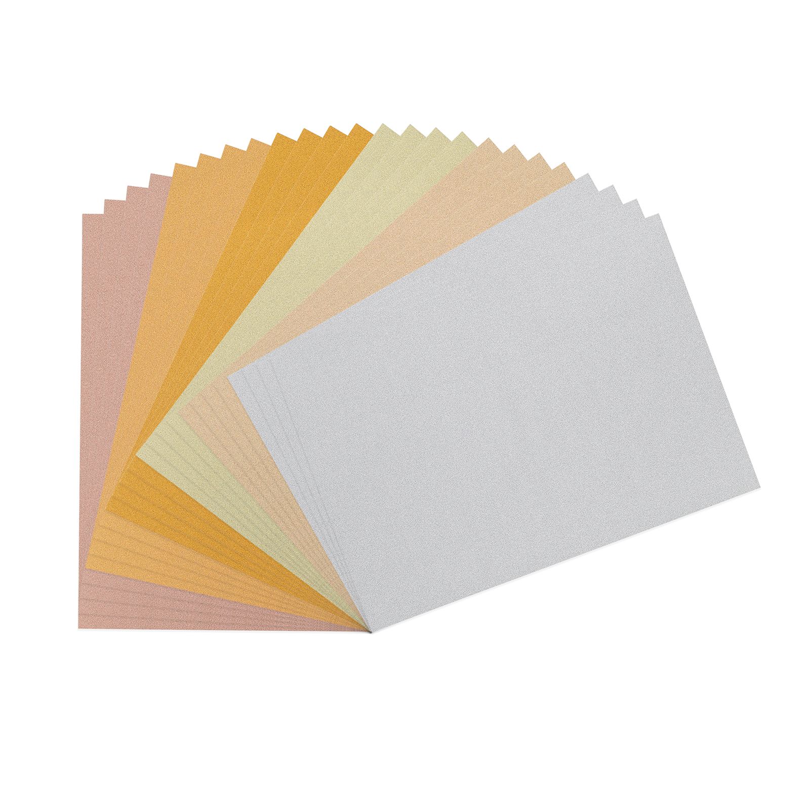 Vaessen Creative • Cardstock Papier 250g A4 Glitter Mix 24x