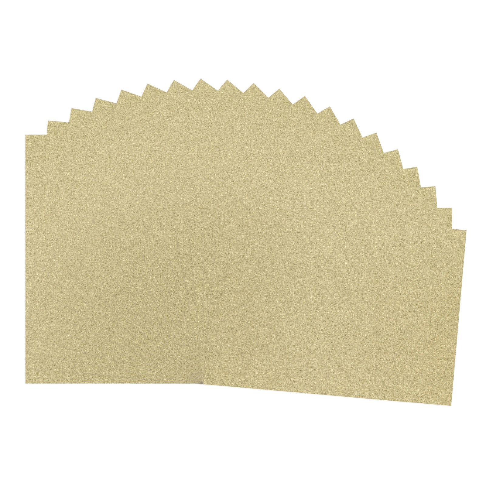Vaessen Creative • Cardstock Paper 250g A4 Glitter Light Gold 20x