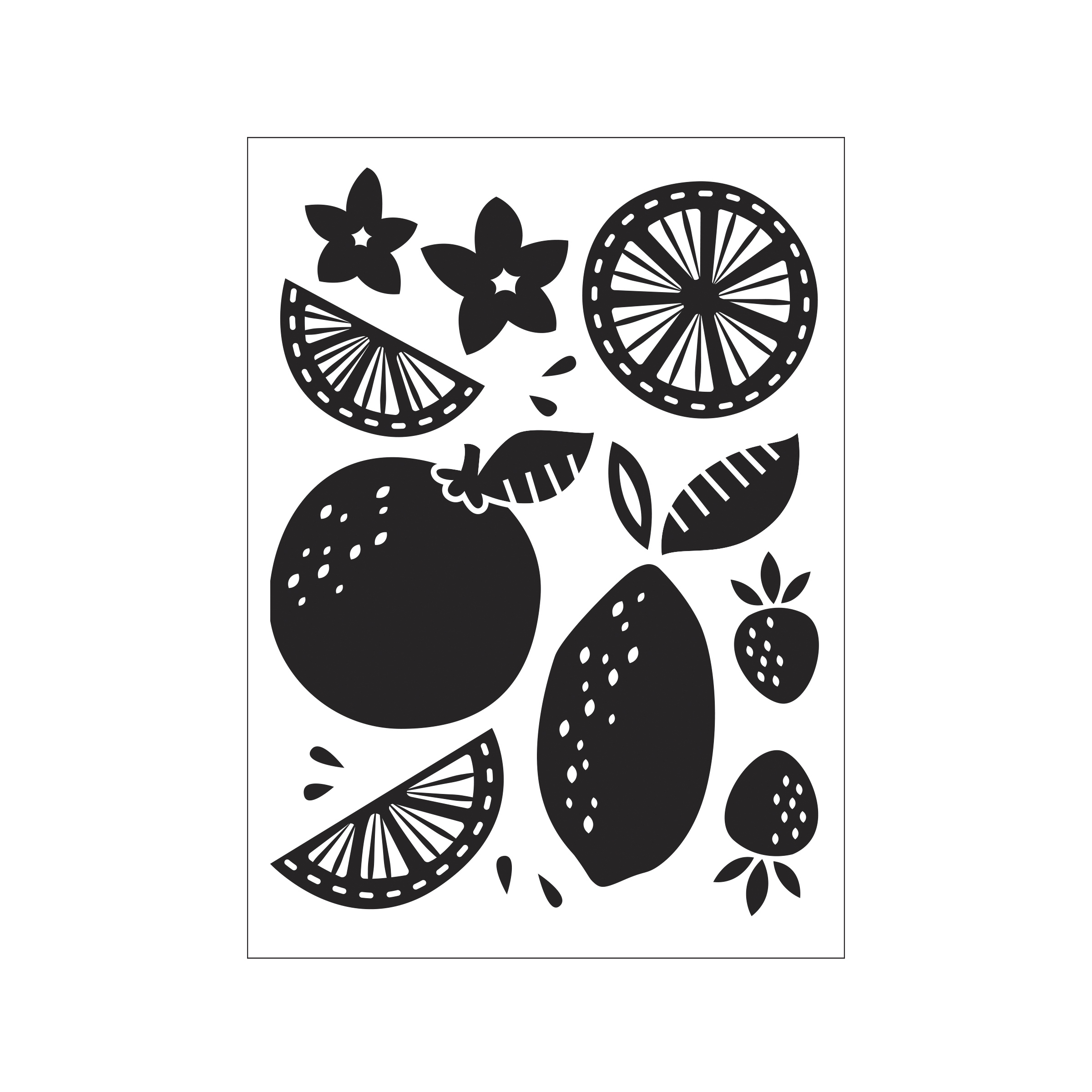 Darice • Embossing sjabloon citrusvruchten variëteit