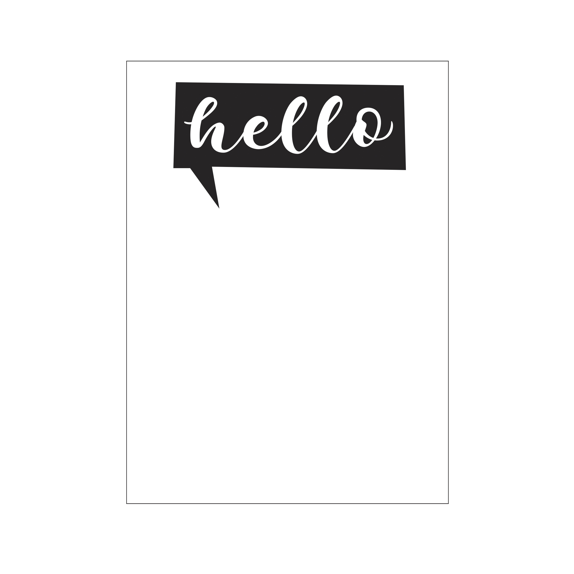 Darice • Embossing folder hello talk bubble