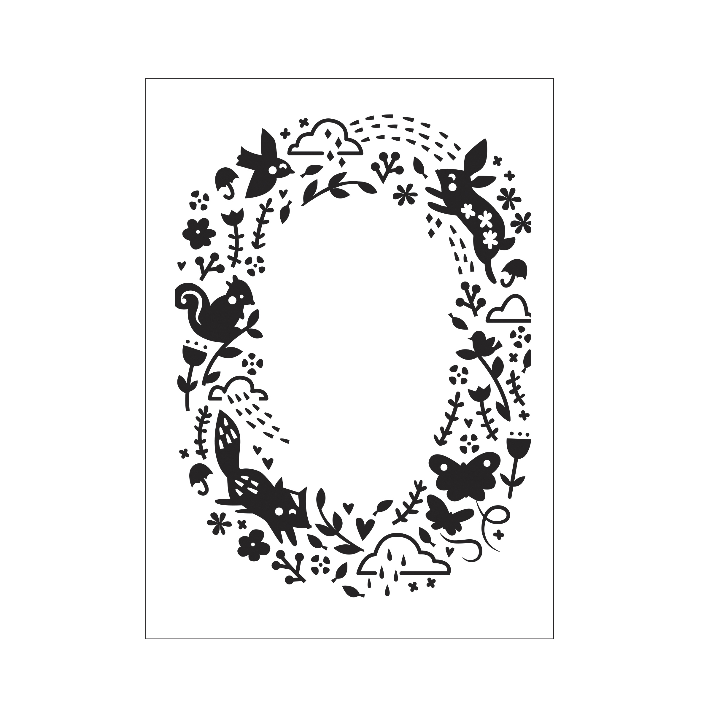 Darice • Embossing folder Animal pattern open oval