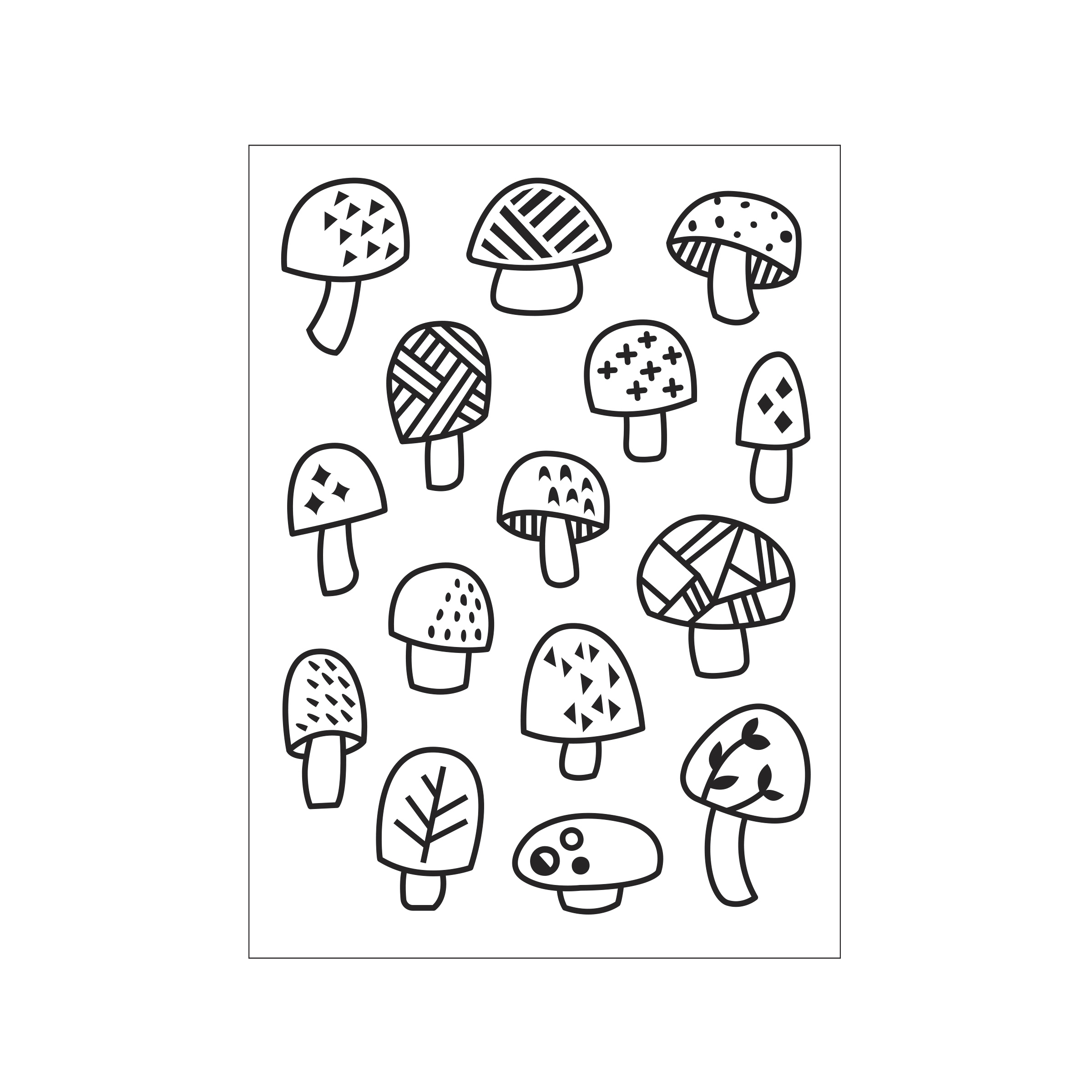 Darice • Embossing folder scattered mushrooms