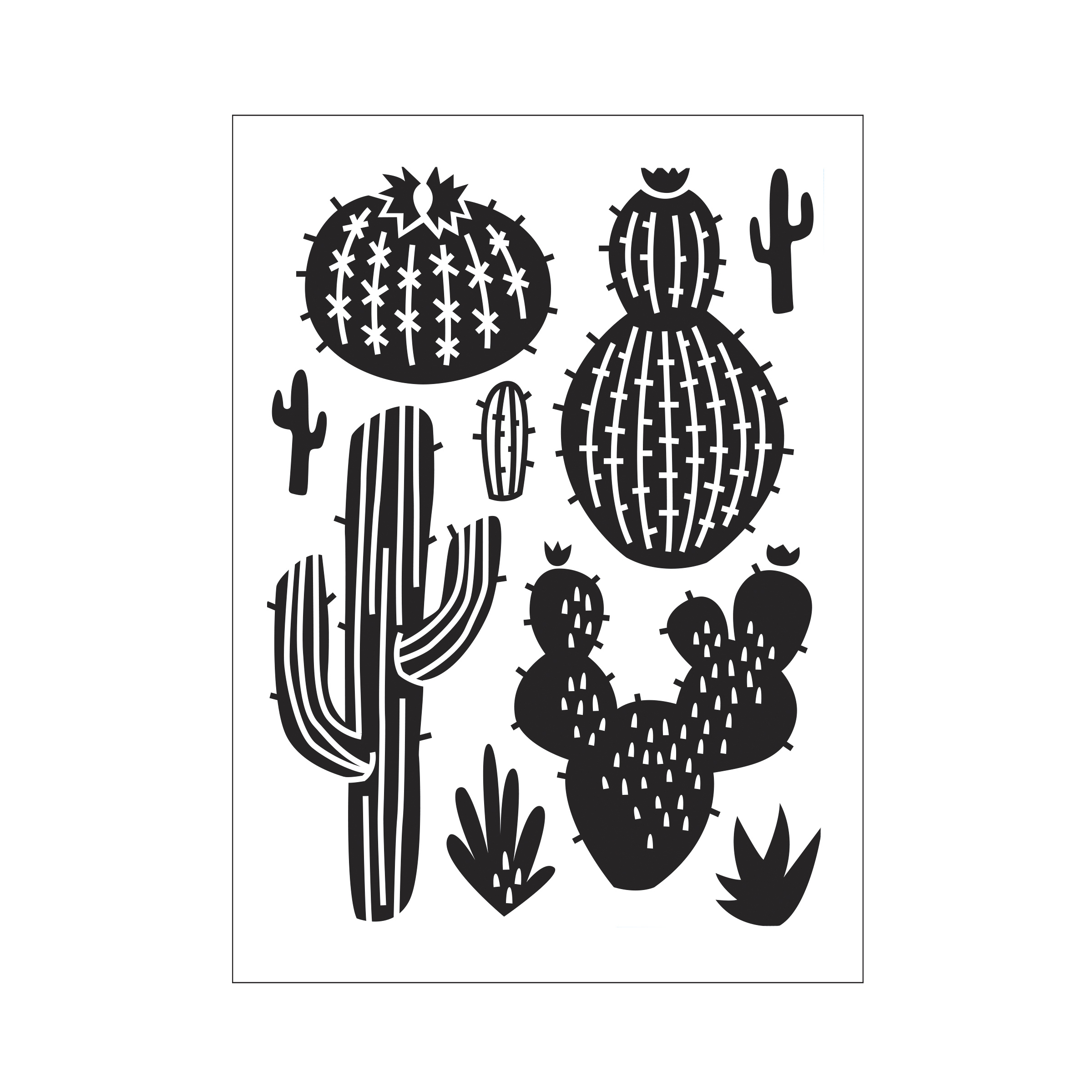 Darice • Embossing sjabloon verspreide cactus