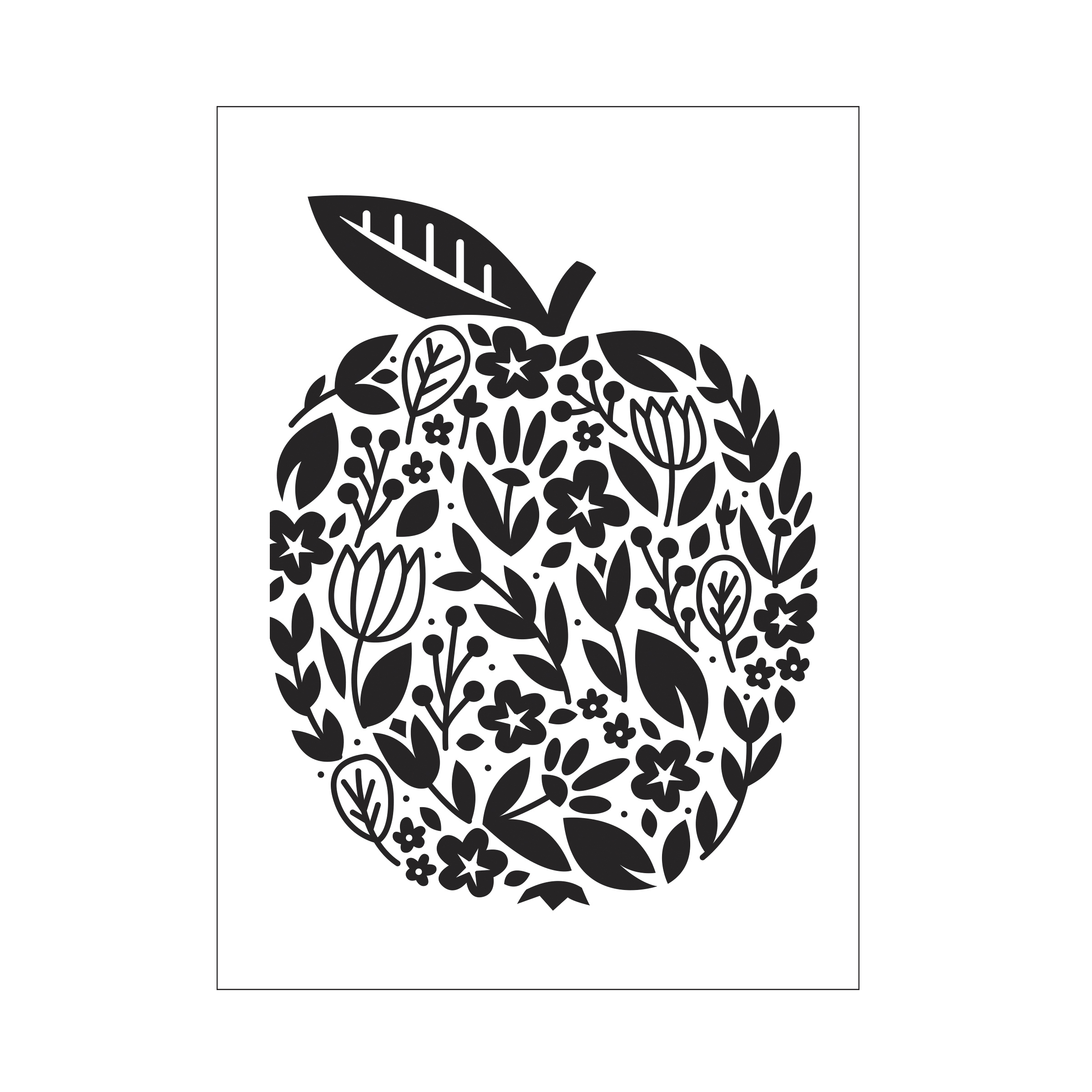 Darice • Embossing sjabloon bloemen appel