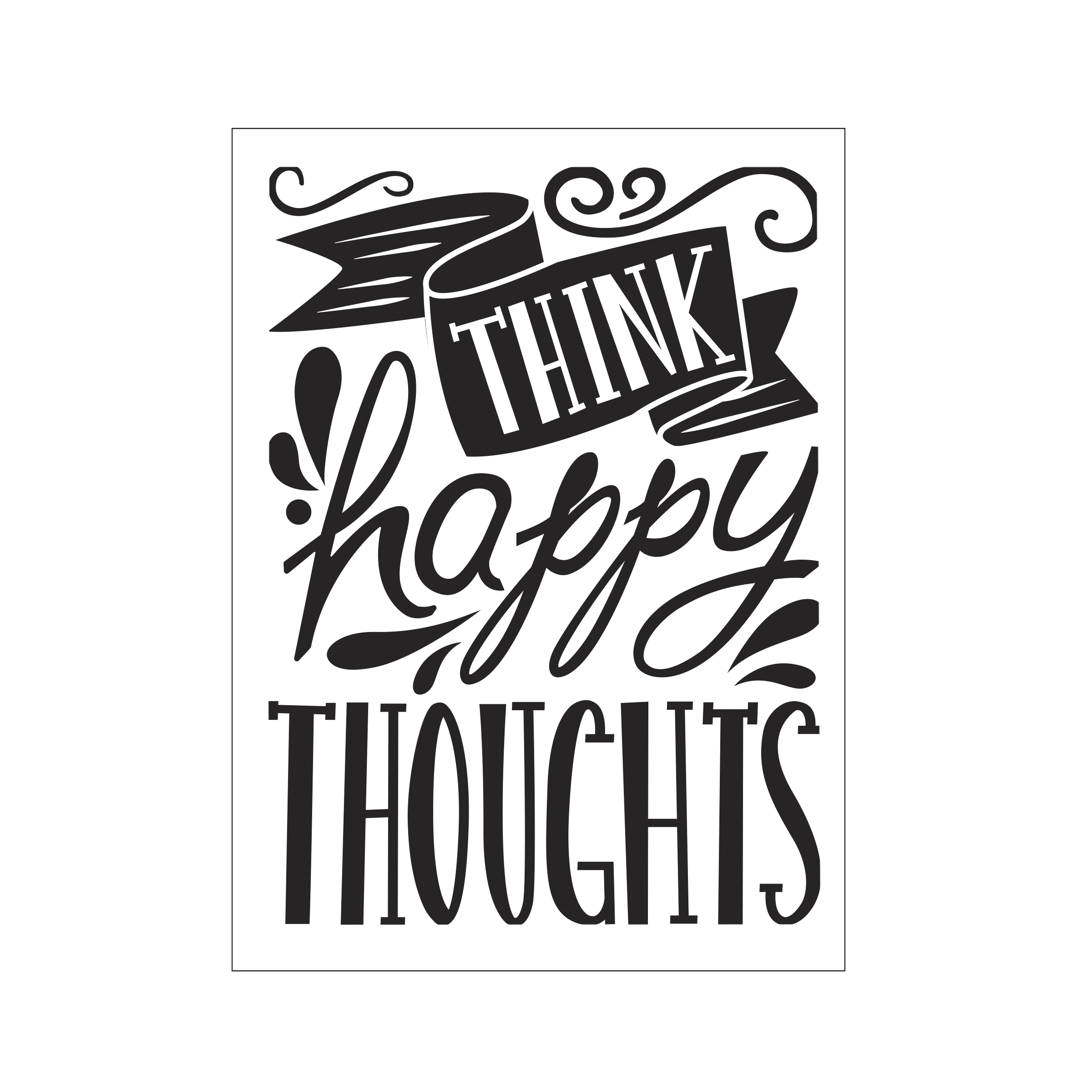 Darice • Embossing folder think happy thoughts