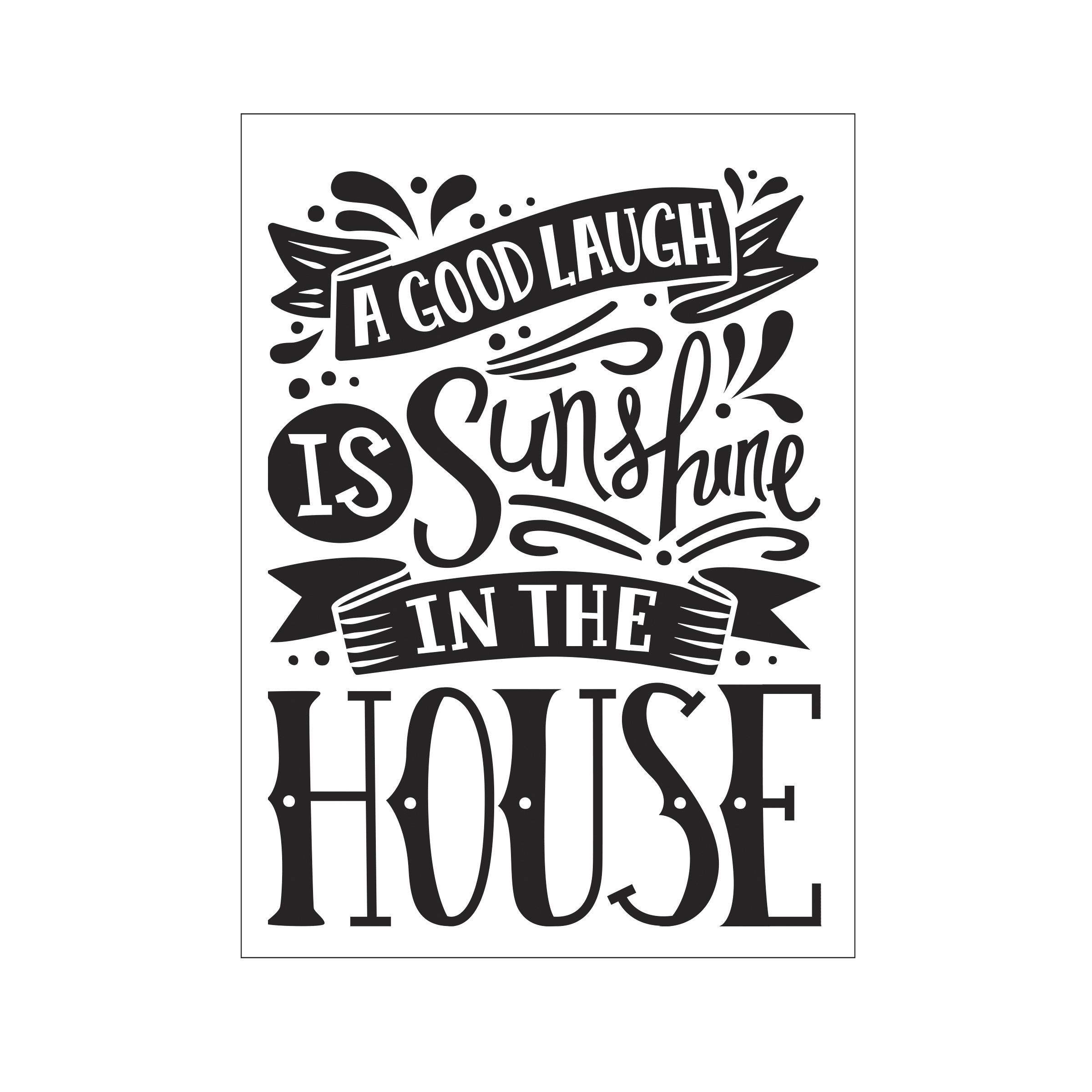 Darice • Embossing folder "A good laugh is sunshine in the house"