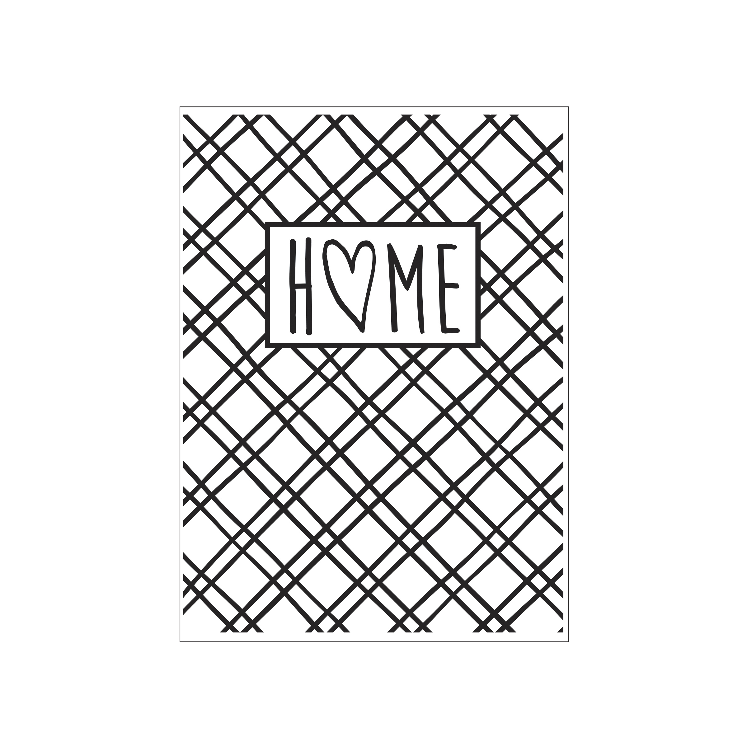 Darice • Embossing folder Home with diagonal pattern