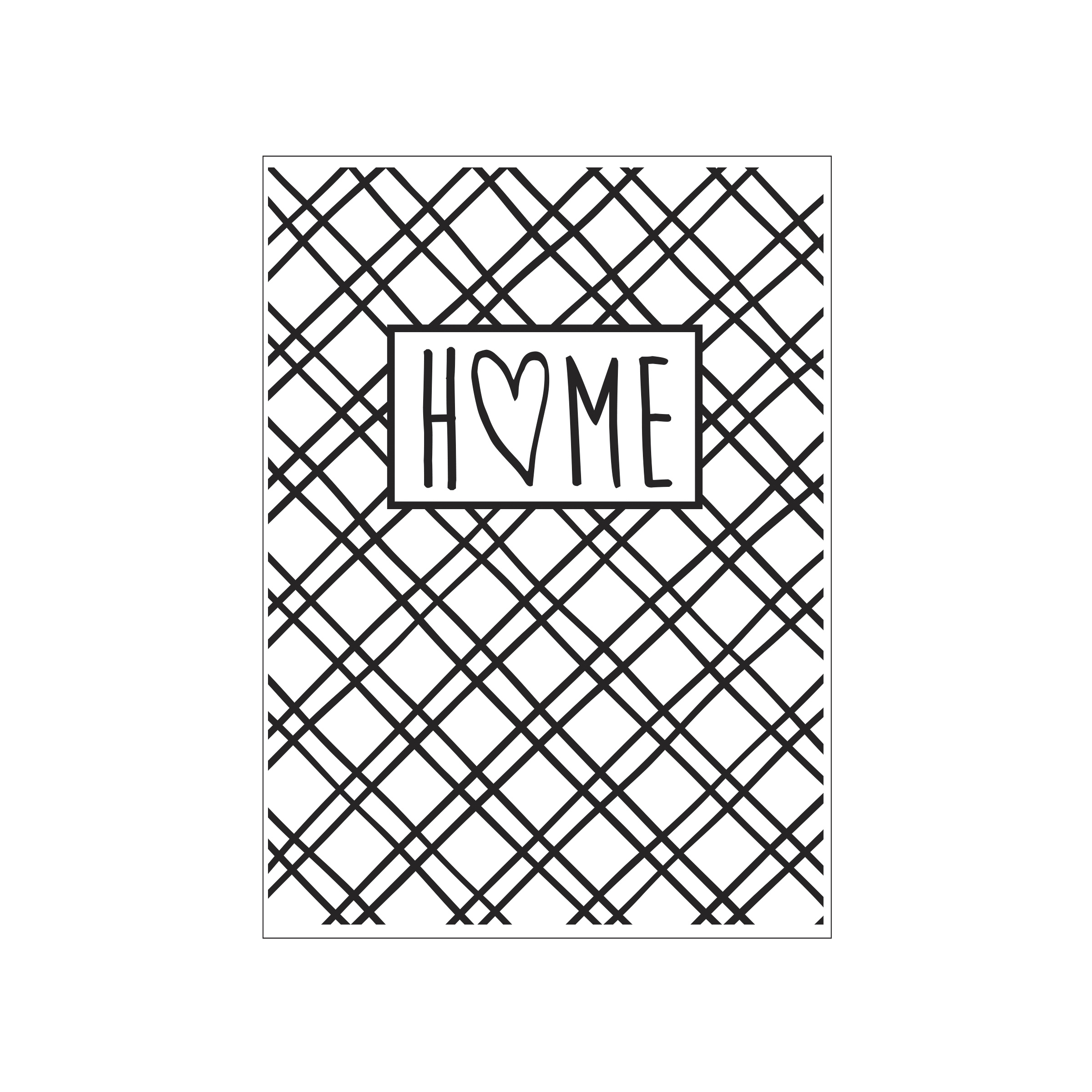 Darice • Embossing sjabloon home met diagonaal patroon