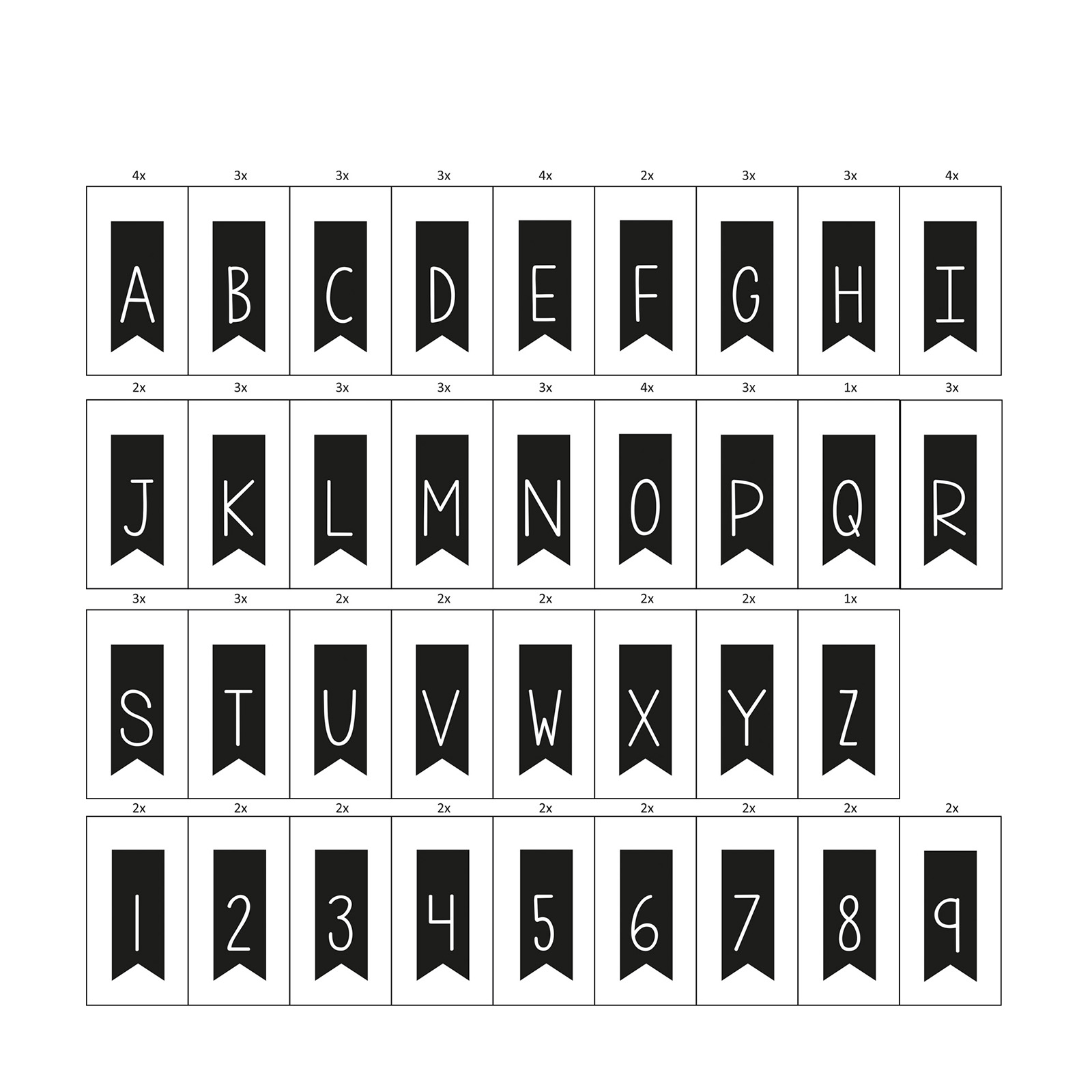 Vaessen Creative • Caja Ligera Alphabet Flag 89Piezas