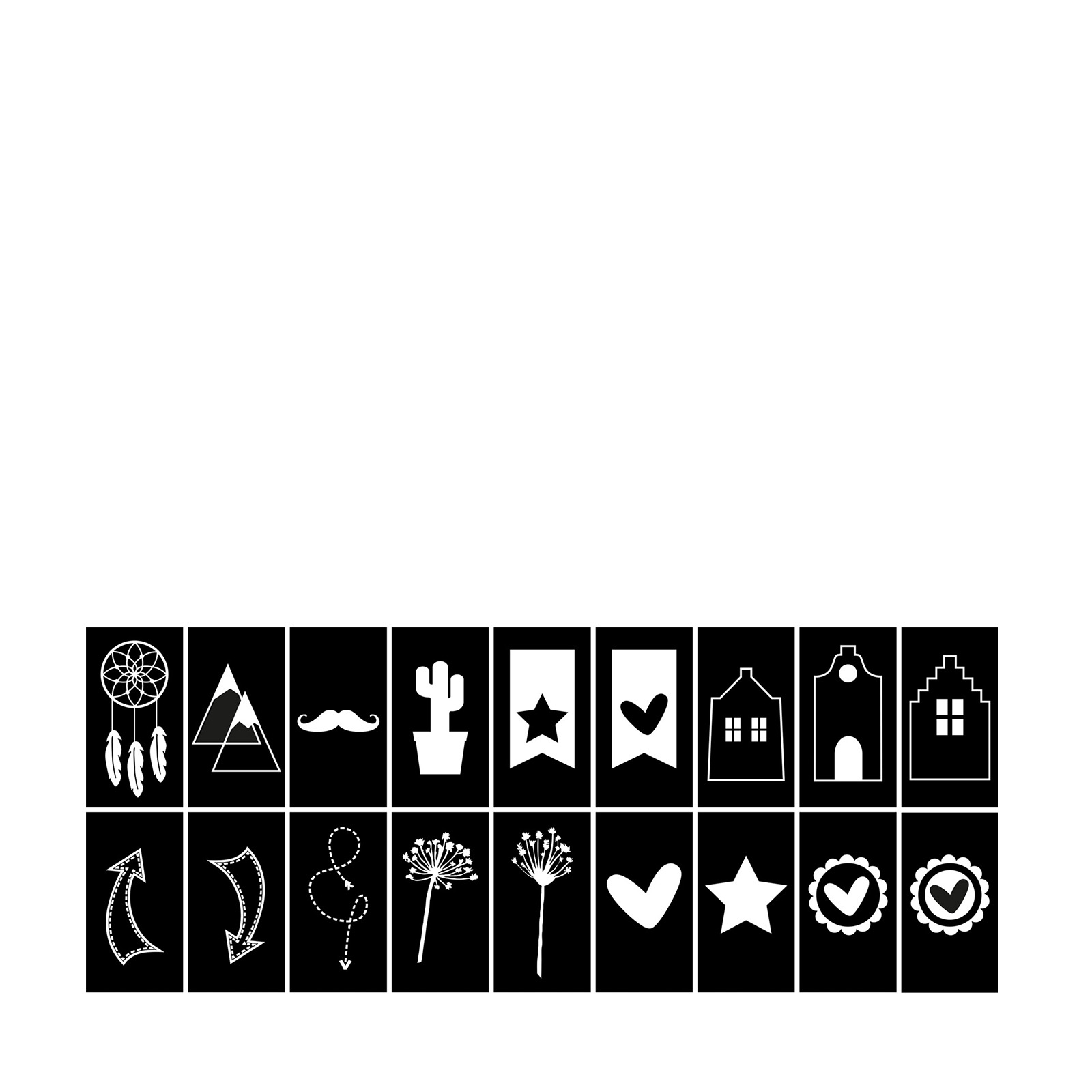 Vaessen Creative • Lightbox monochrome symbols 18pcs