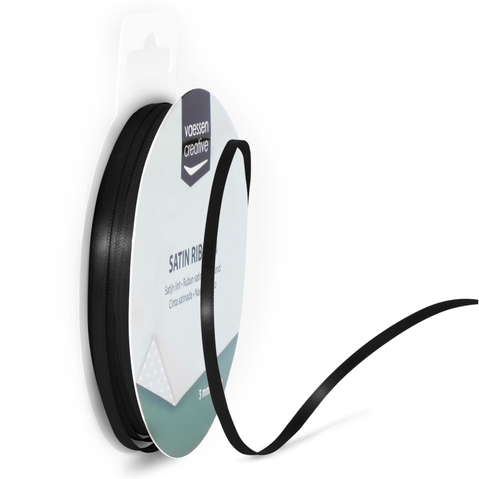 Vaessen Creative • Satinband 3mmx10m Schwarz