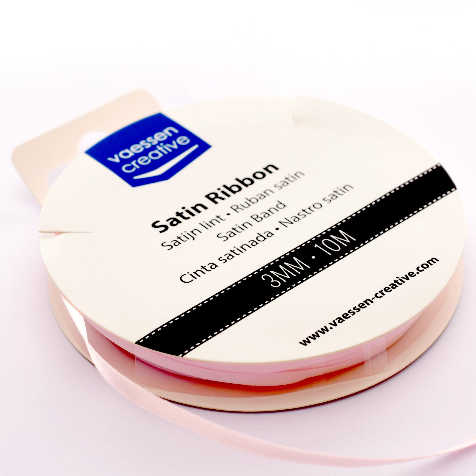 Vaessen Creative • Satin Ribbon 3mmx10m Pastel Pink