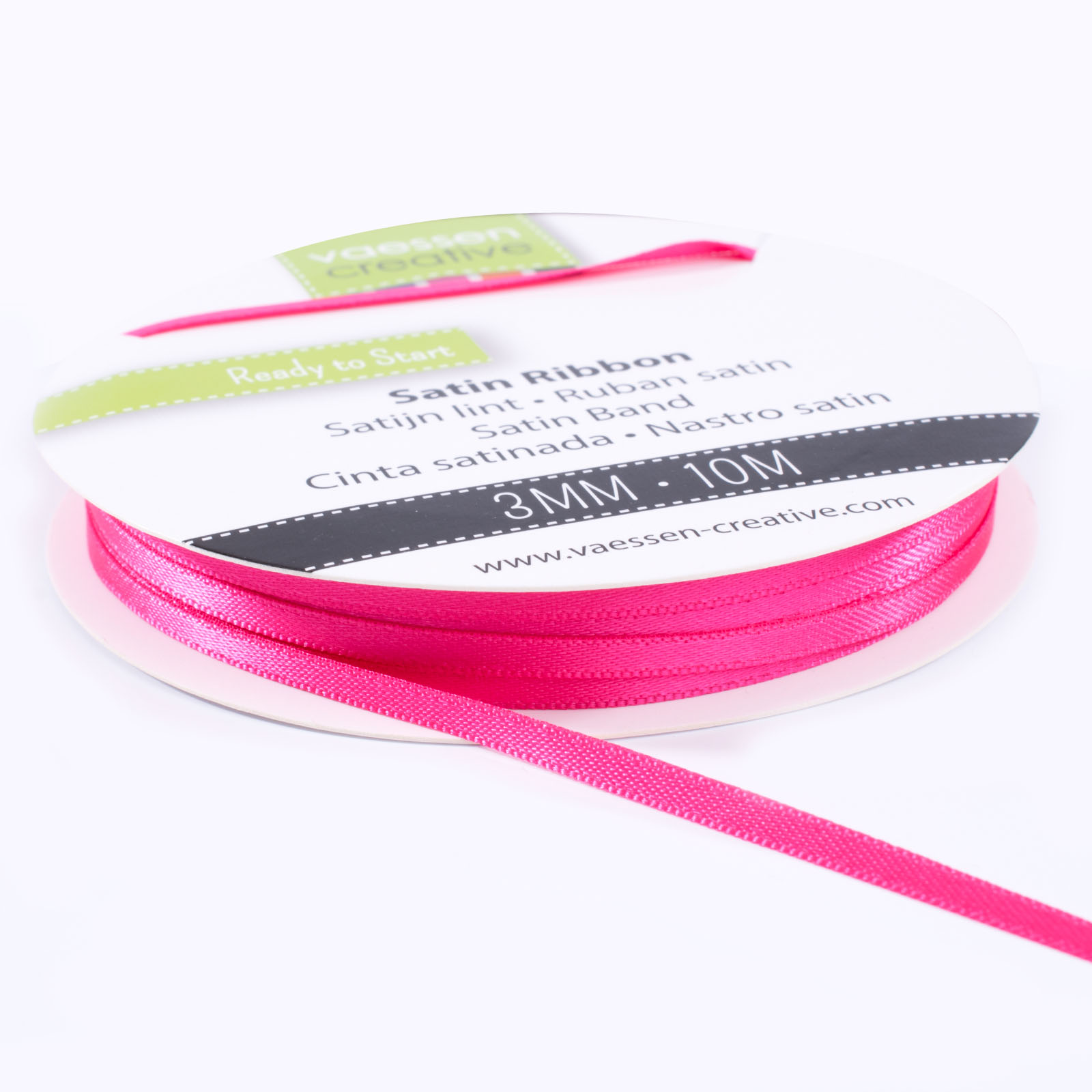 Vaessen Creative • Satin Ribbon 3mmx10m Pink