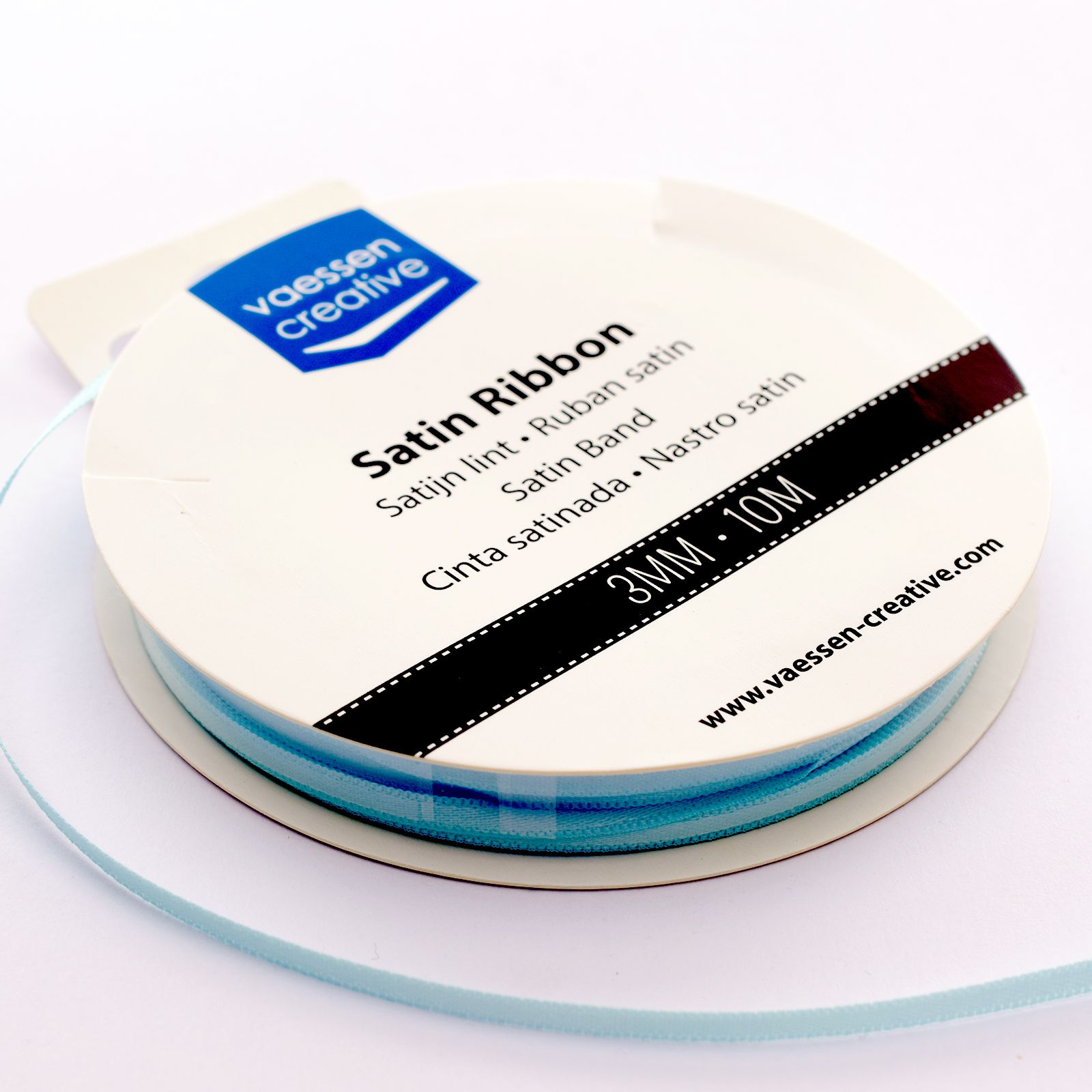 Vaessen Creative • Satinband 3mmx10m Pastell Blau