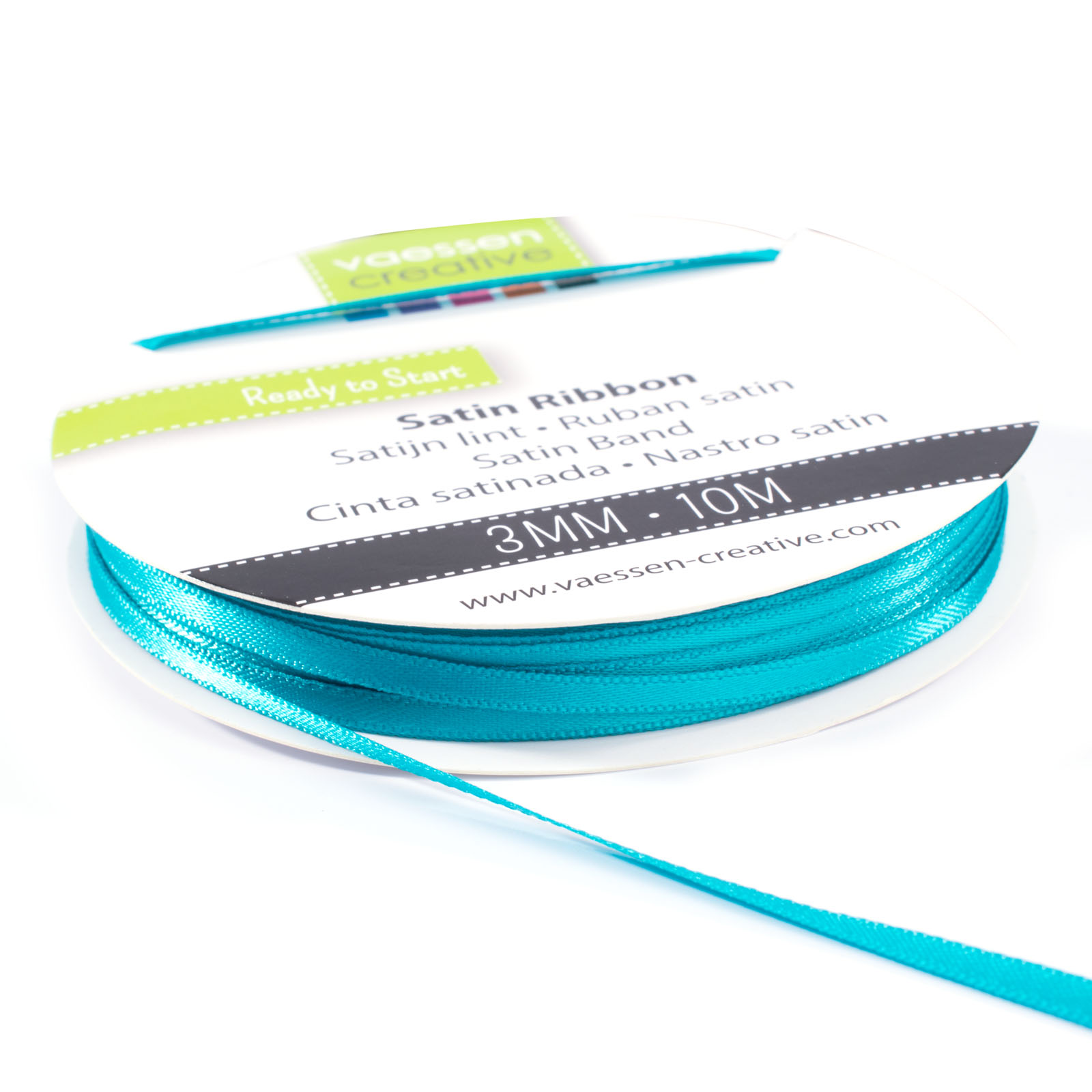 Vaessen Creative • Satin Ribbon 3mmx10m Turquoise