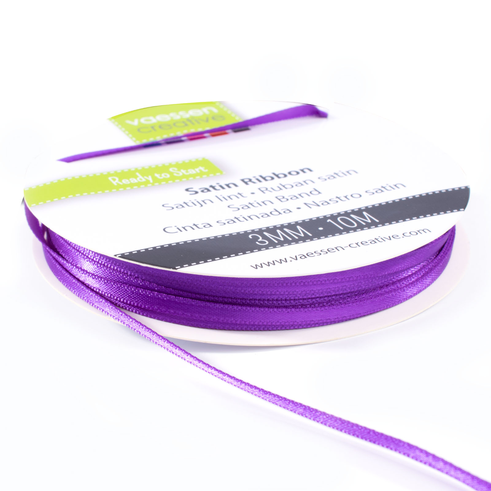 Vaessen Creative • Satin Ribbon 3mmx10m Purple