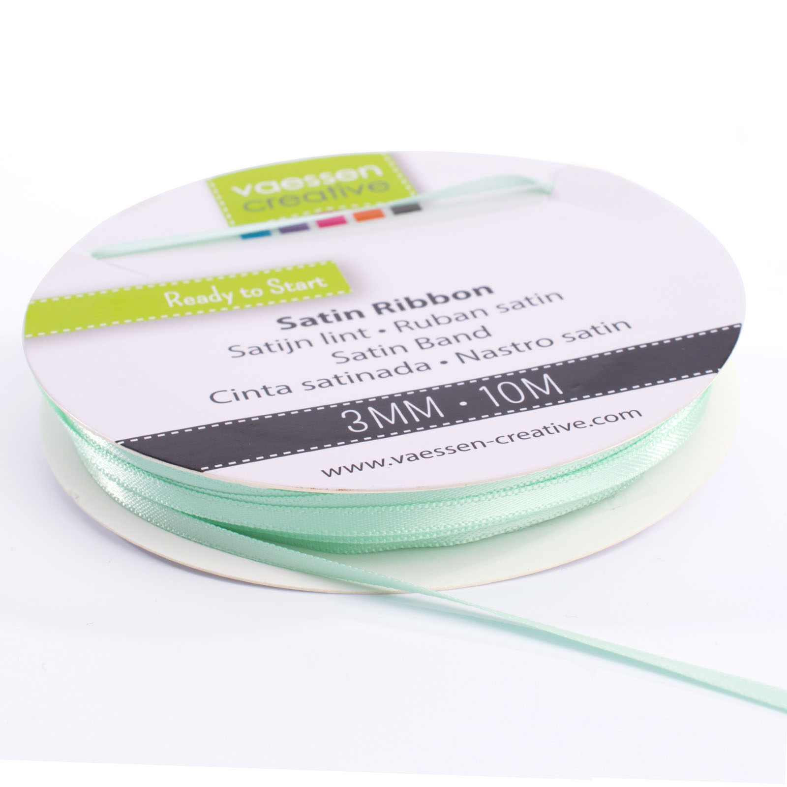 Vaessen Creative • Satin Ribbon 3mmx10m Pastel Green