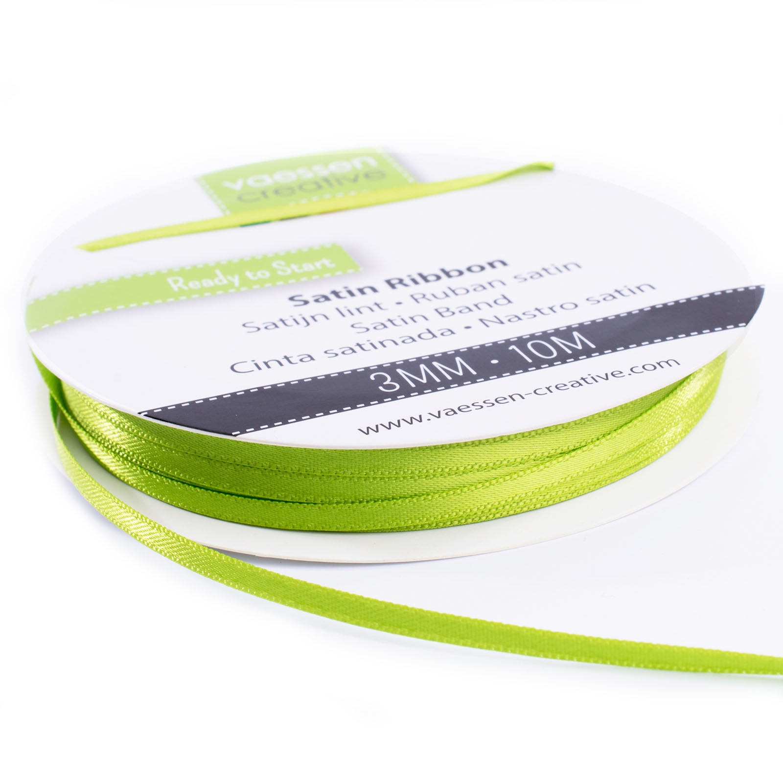 Vaessen Creative • Satin Ribbon 3mmx10m Light Green